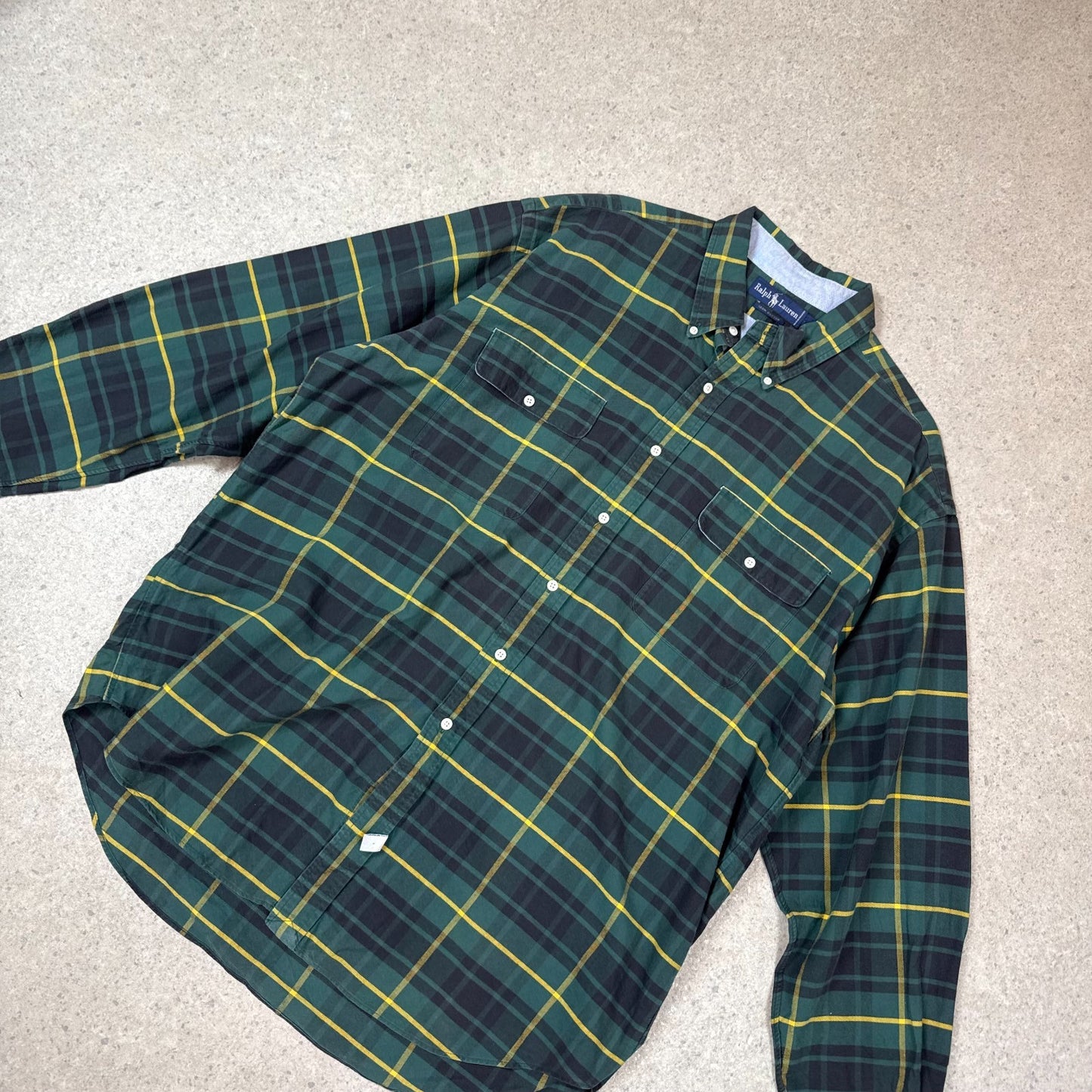 Ralph Lauren Check Shirt 2XL Green Black Colourway