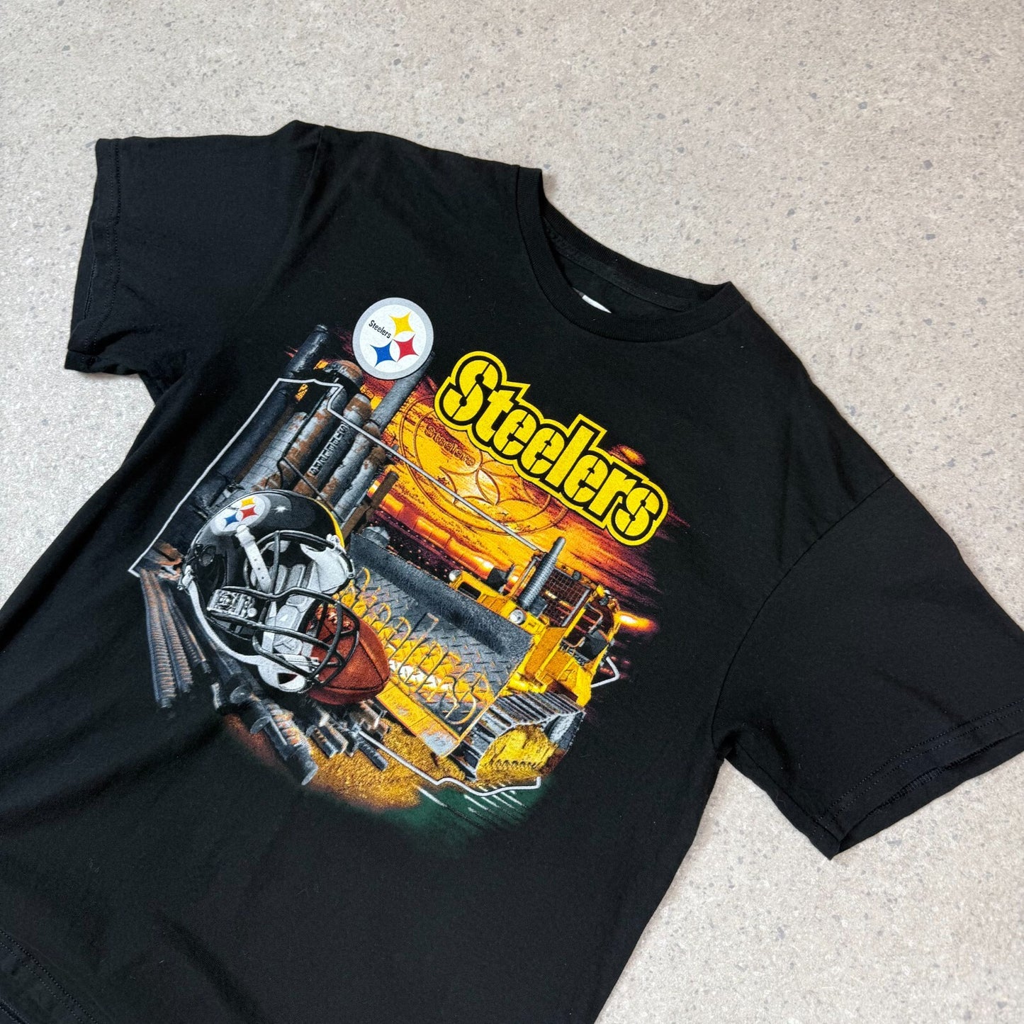 Steeler NFL T Shirt Large Black