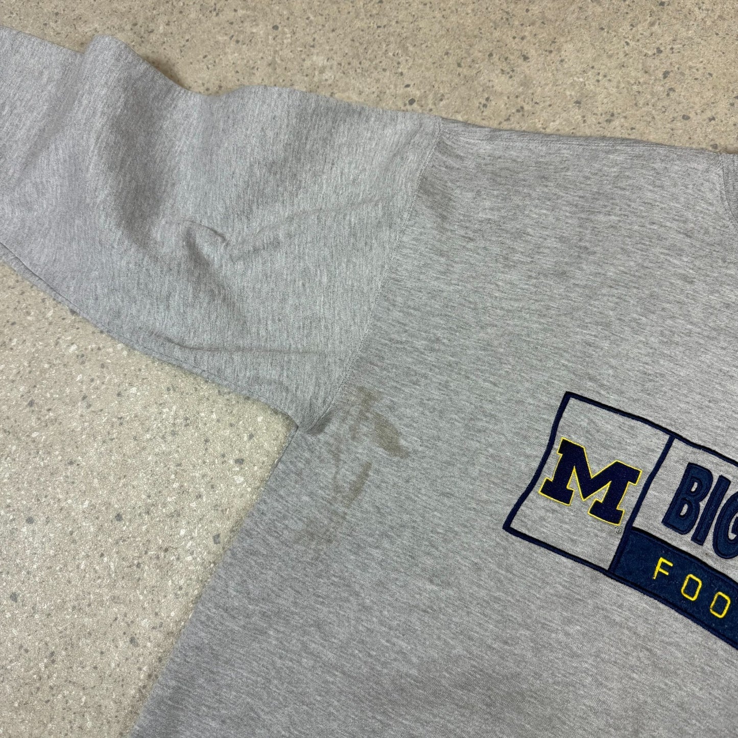 Vintage Michigan Big House Football Sweater Large Puma Y2K USA College