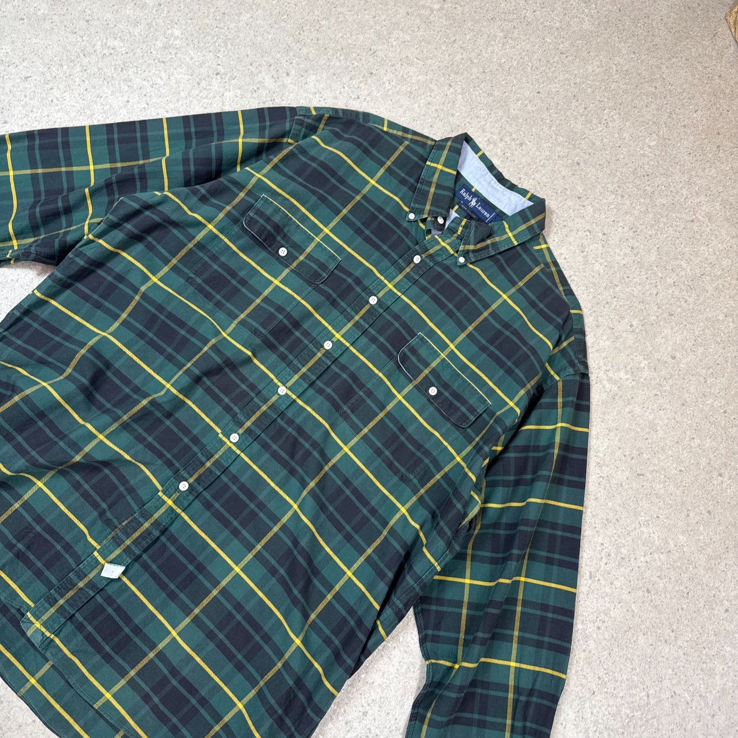Ralph Lauren Check Shirt 2XL Green Black Colourway
