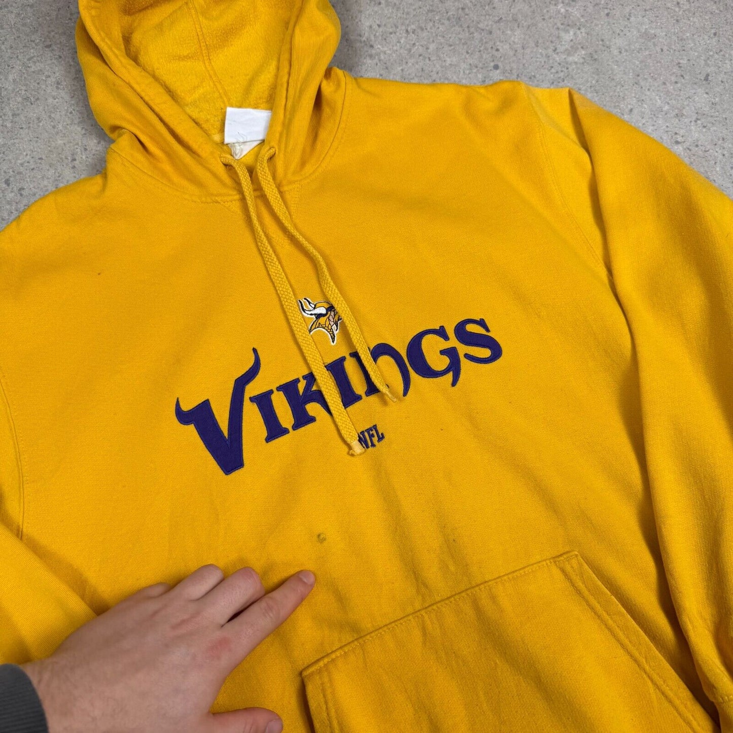 NFL Vikings Hoodie Large Yellow Colourway