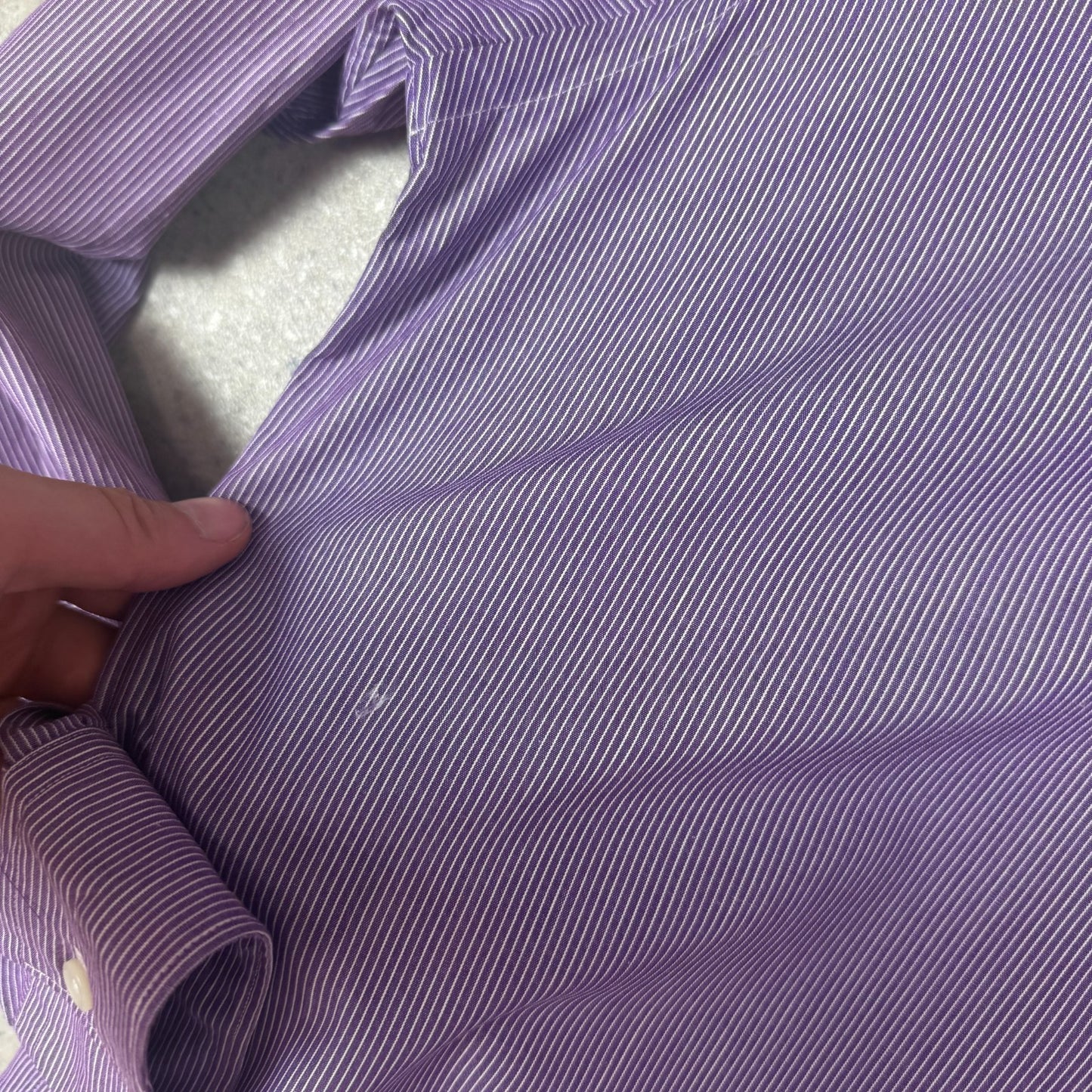 Ralph Lauren Shirt XL Purple Striped Embroidered Logo Long Sleeve