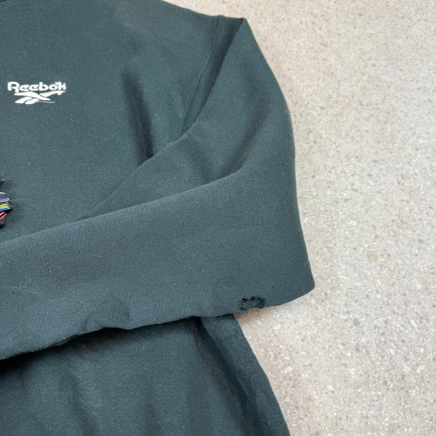 Reebok Hoodie XL Forest Green Retro