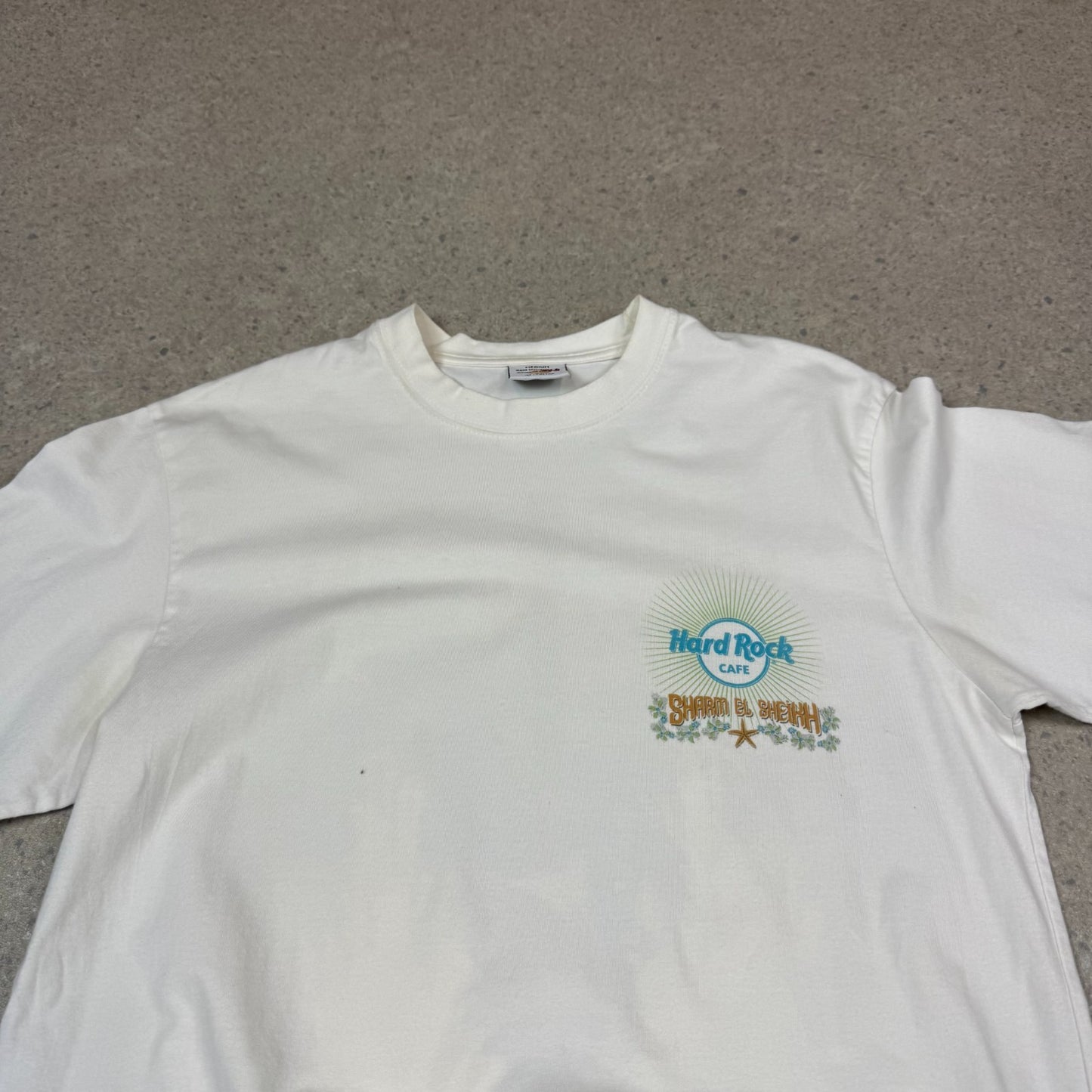 Hard Rock Cafe T Shirt Medium White Melon Shark El Sheikh