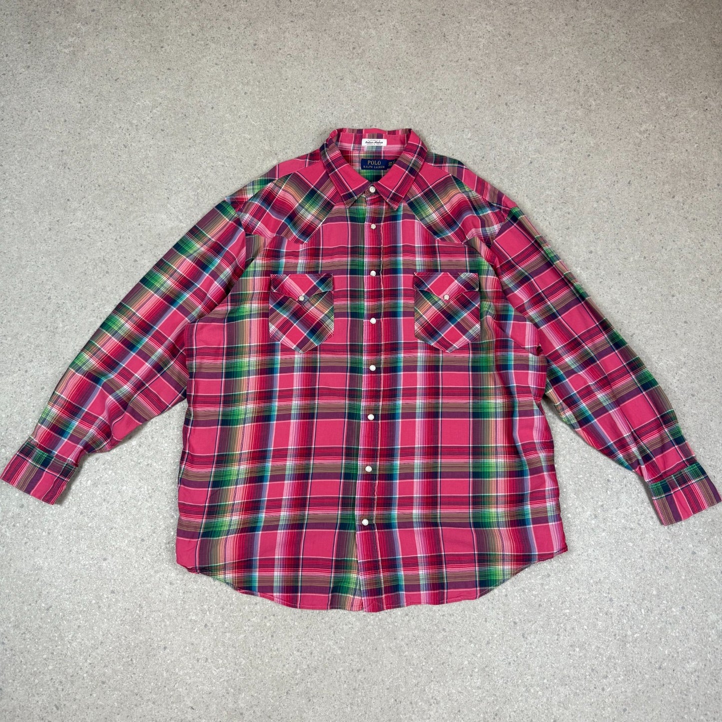 Ralph Lauren Check Shirt 2XL Pink Colourway Relaxed Fit