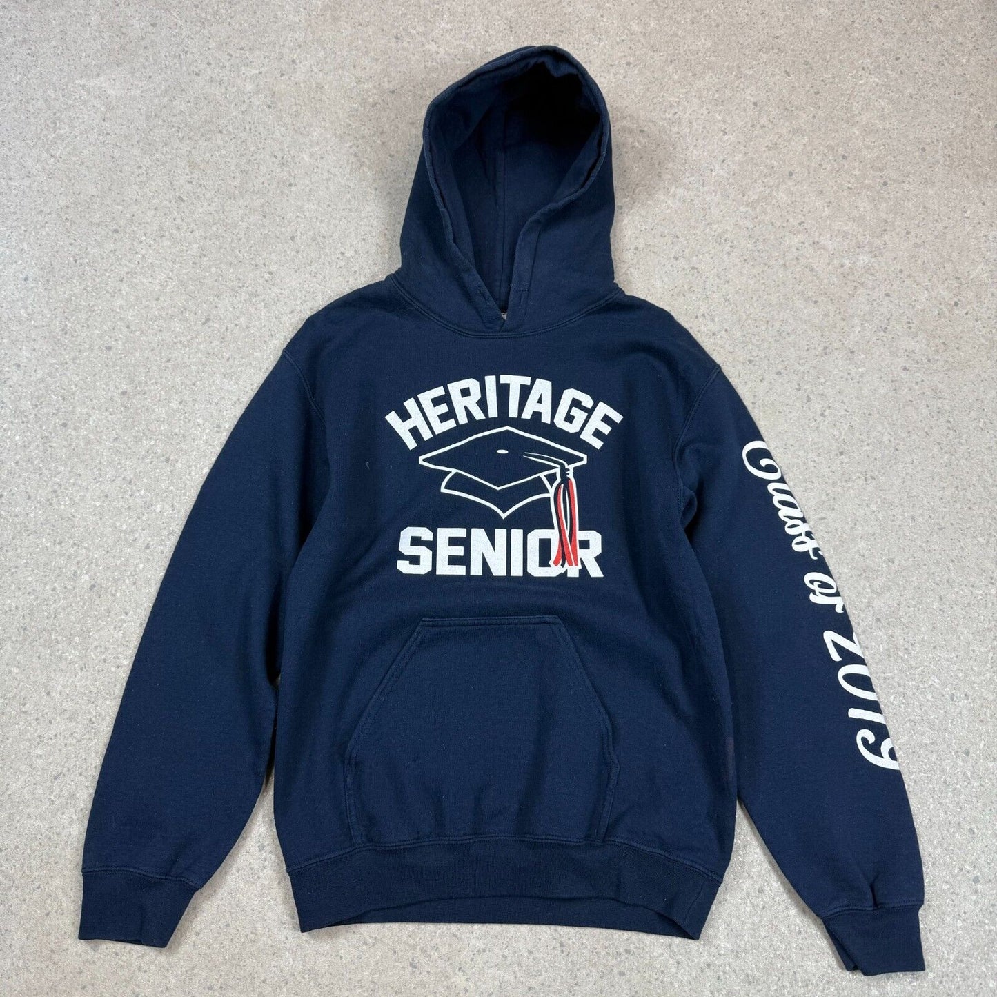Heritage College USA Hoodie Small Navy colourway