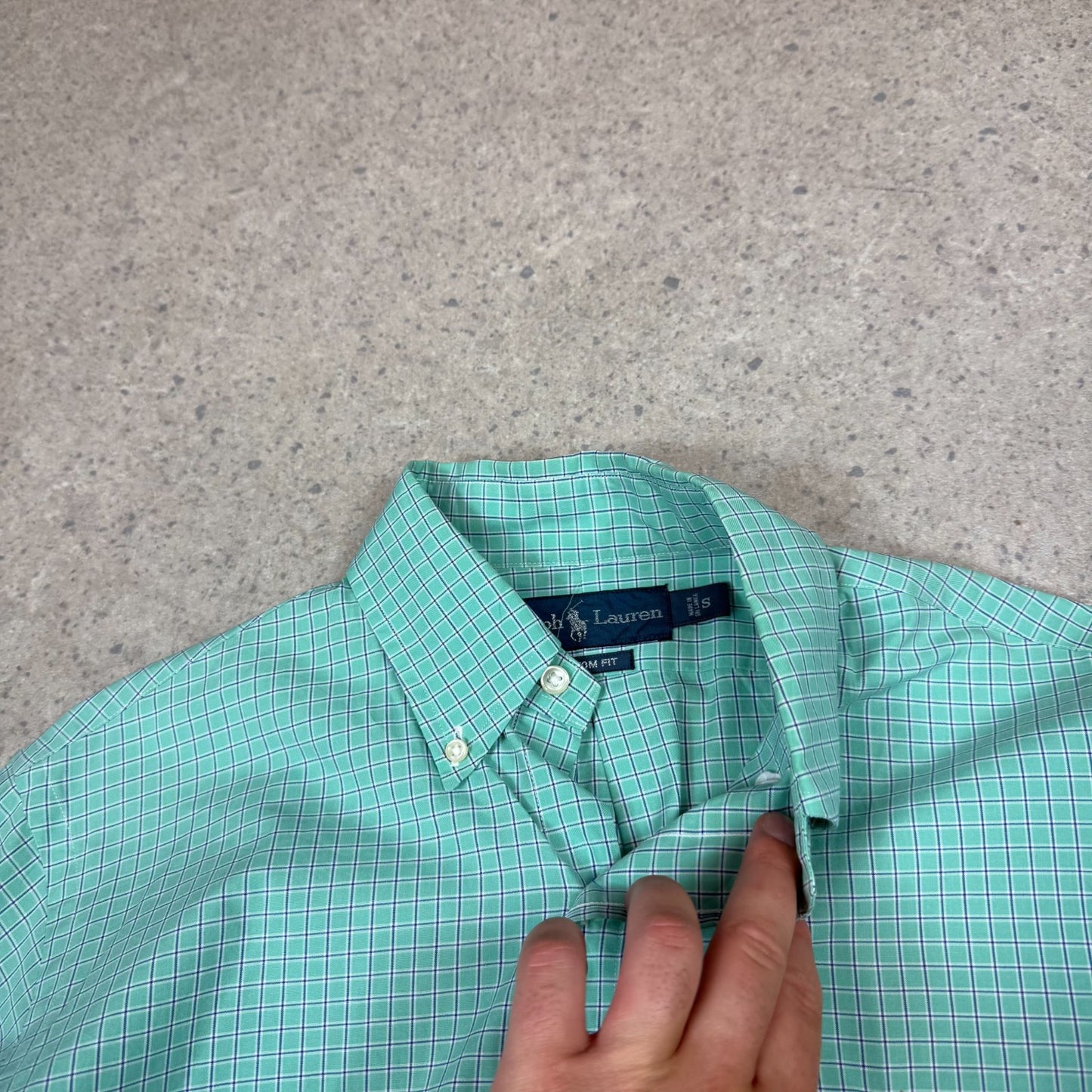 Ralph Lauren Shirt Small Check Green Colourway Long Sleeve