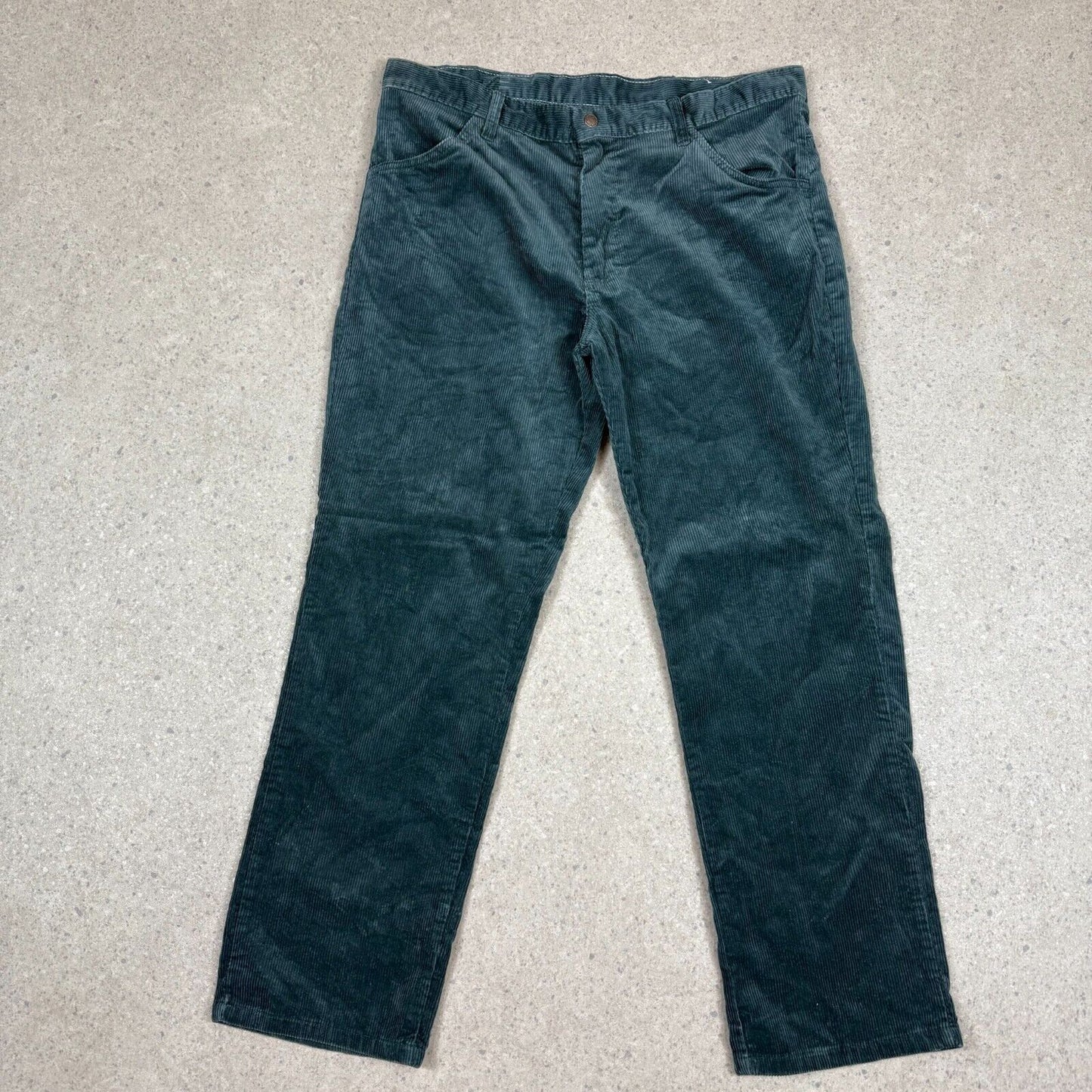 Green Gorduroy Trousers 36x30 Baggy Fit Comfort
