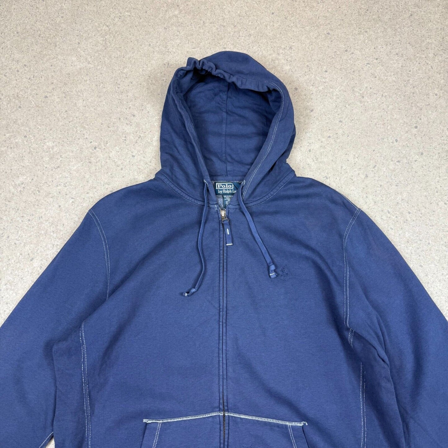 Ralph Lauren Hoodie Large Navy Colourway Embroidered Logo Zip Up Hooded Pockets