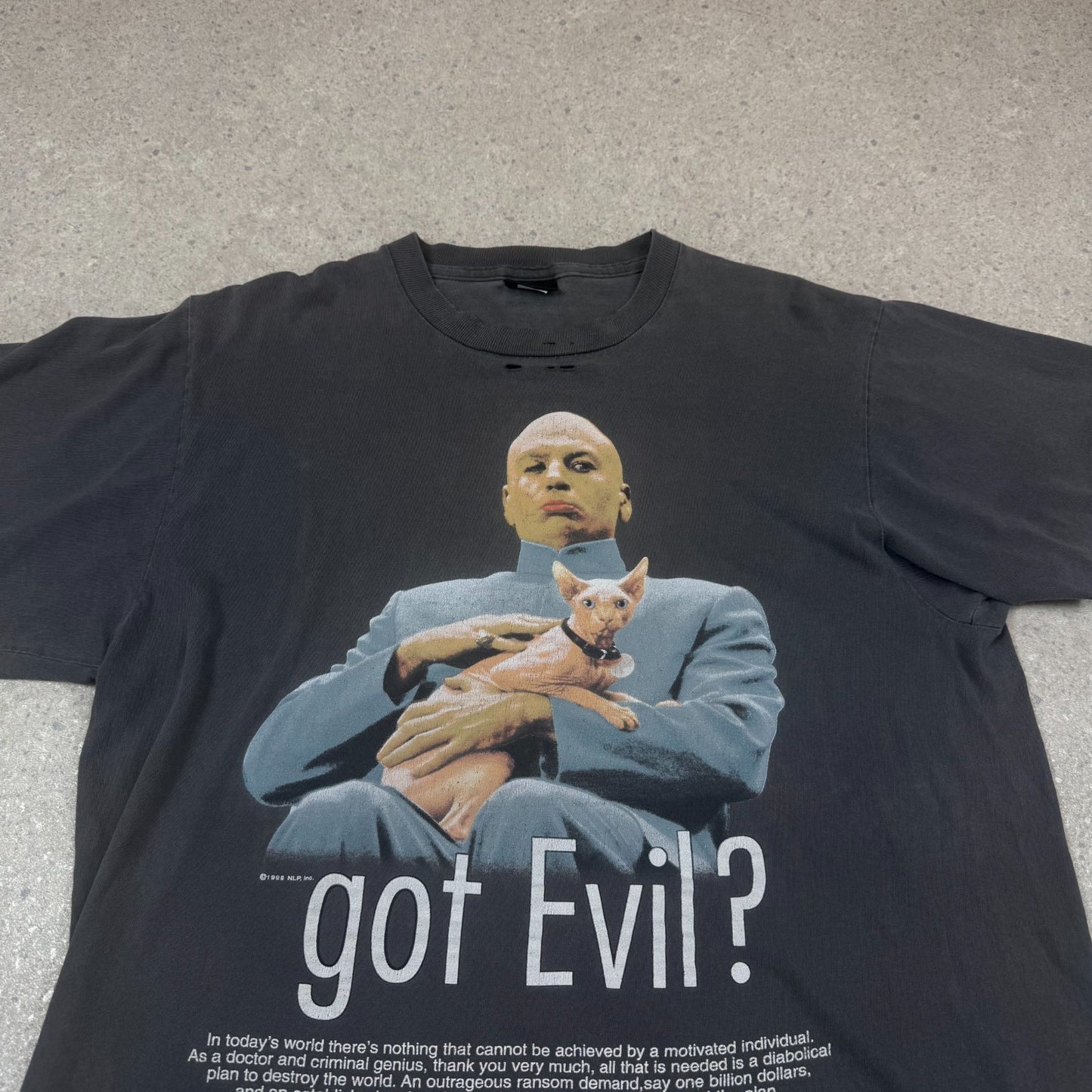 Dr Evil Austin Powers Vintage T Shirt XL 1999 Very Rare Vintage Made in USA