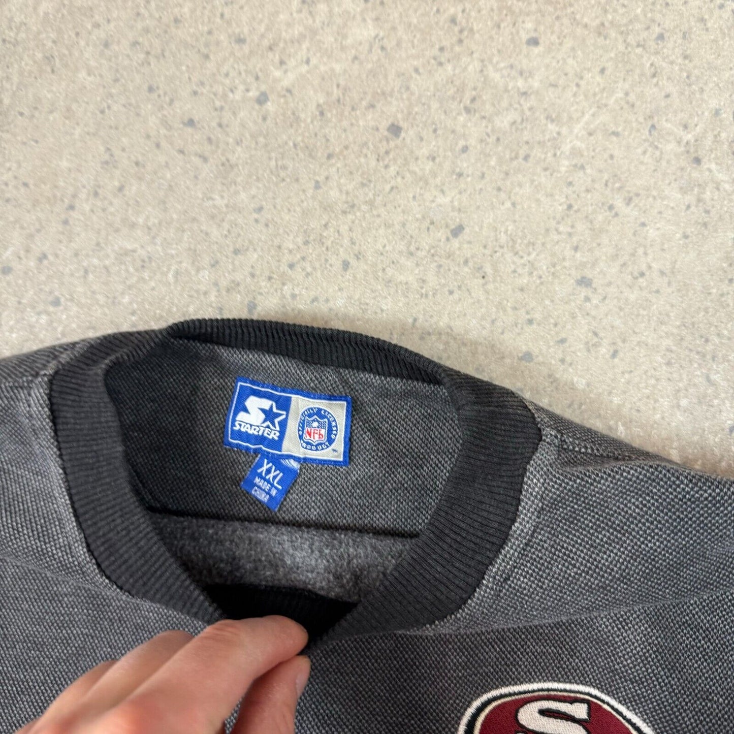 San Francisco 49ers Starter Sweatshirt 2XL Grey