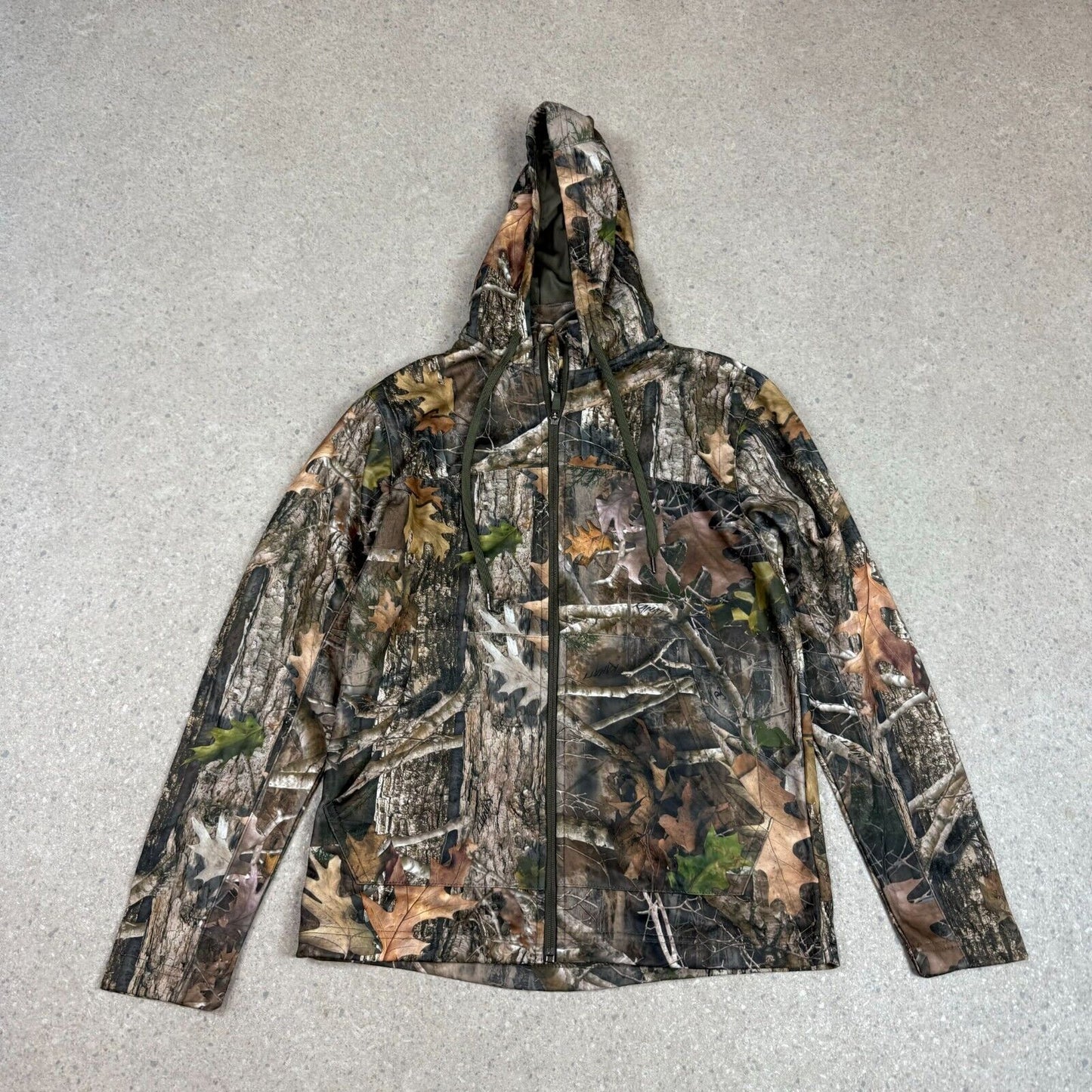 Tree Camo Zip Up Jacket Small Green