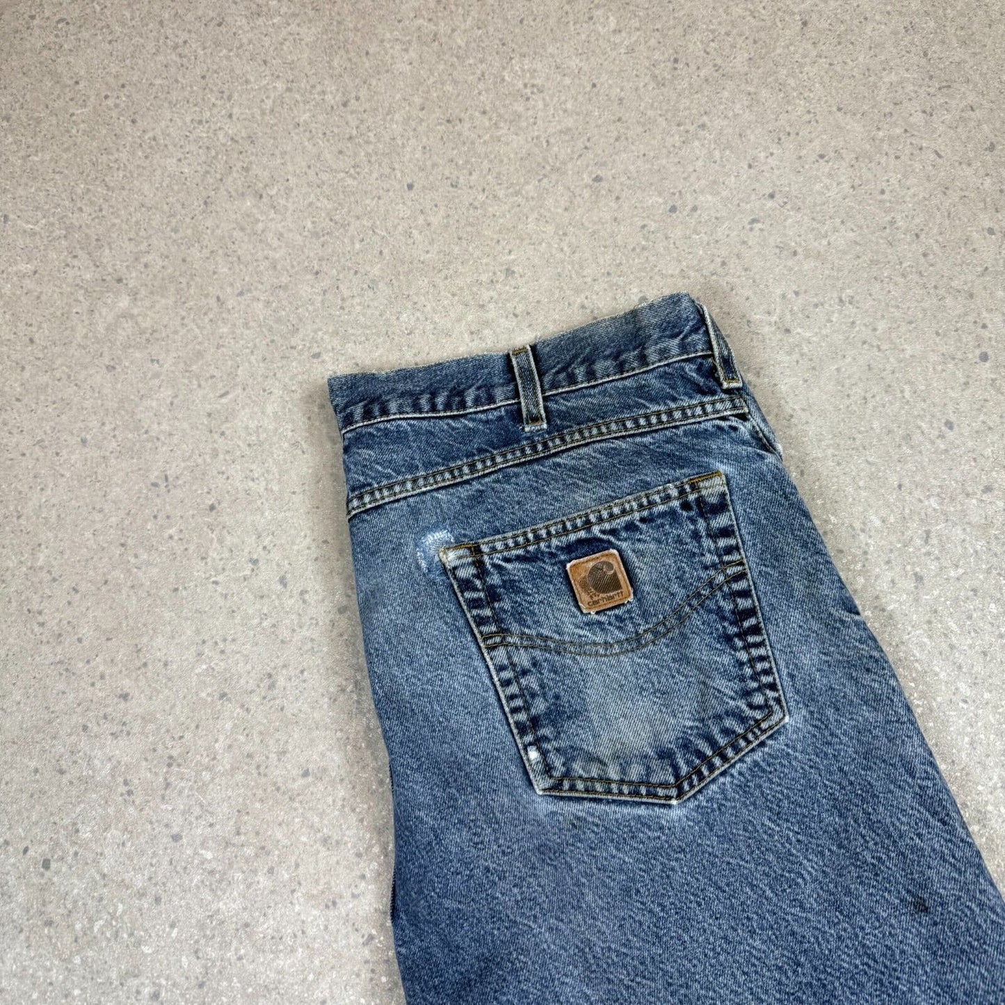 Carhartt Denim Jeans 36x30 Blue Distress Baggy Fit