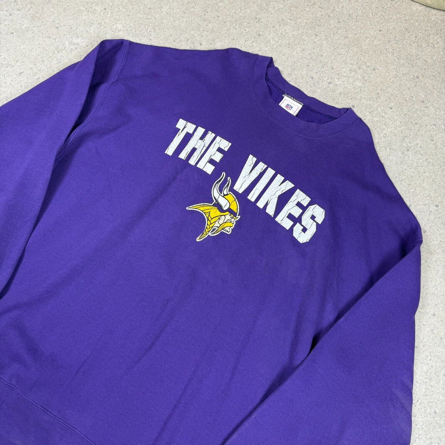 Vikings Sweatshirt XXL Purple Colourway Vintage NFL Relaxed Fit