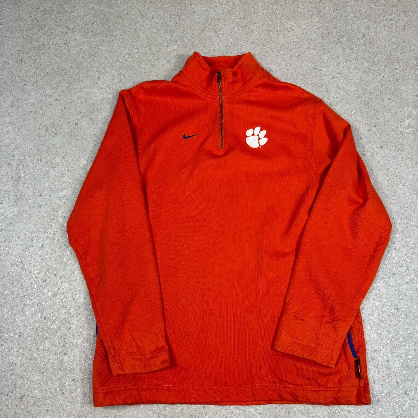 Nike 1/4 Zip Clemson Medium Orange Y2K