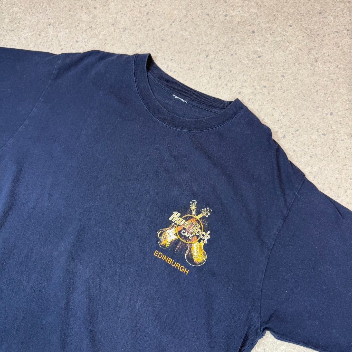 Hard Rock Cafe Edinburgh XL Navy Colourway Oversized Fit Short Sleeve