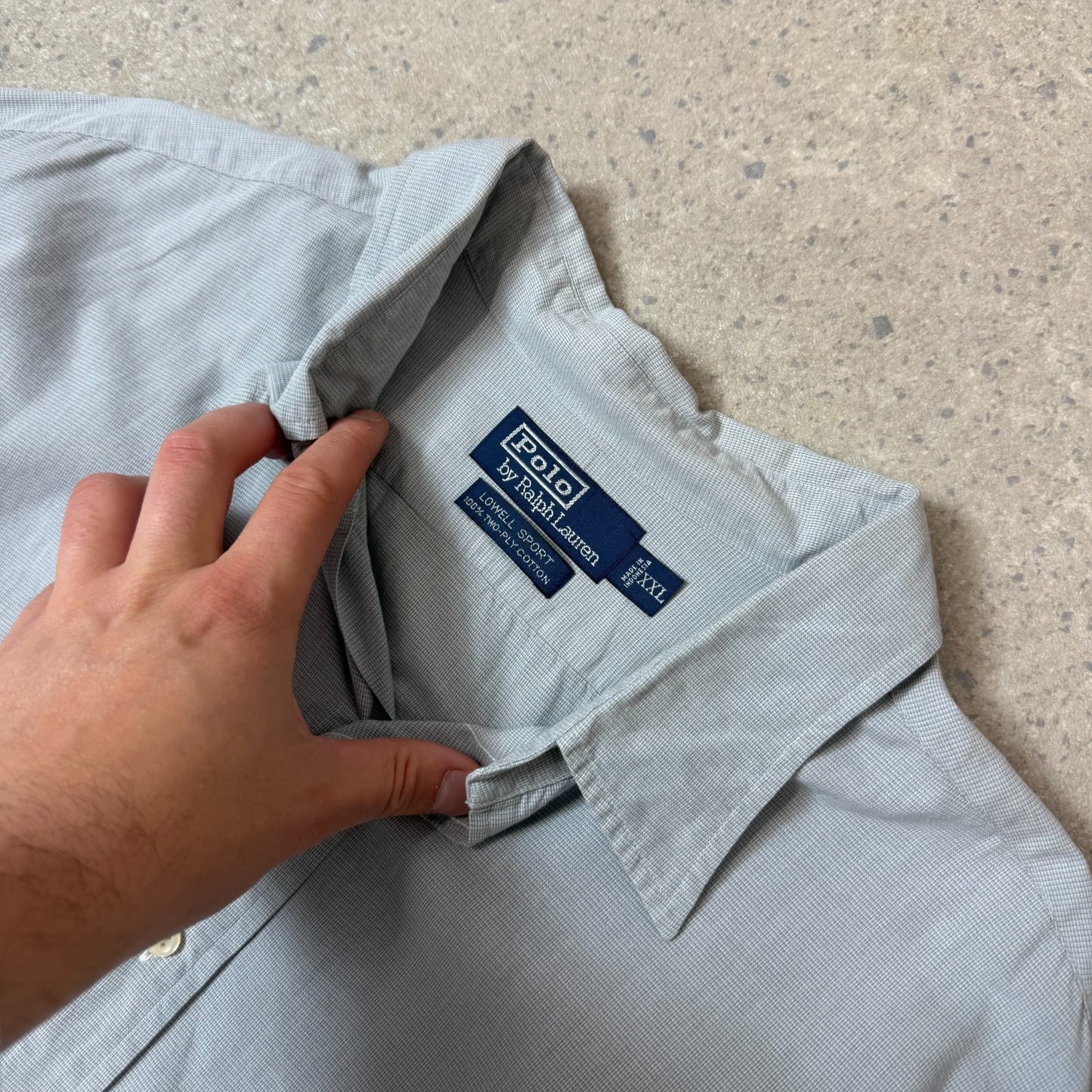 Ralph Lauren Shirt 2XL Light Grey Colourway Embroidered Logo Lowell Sport