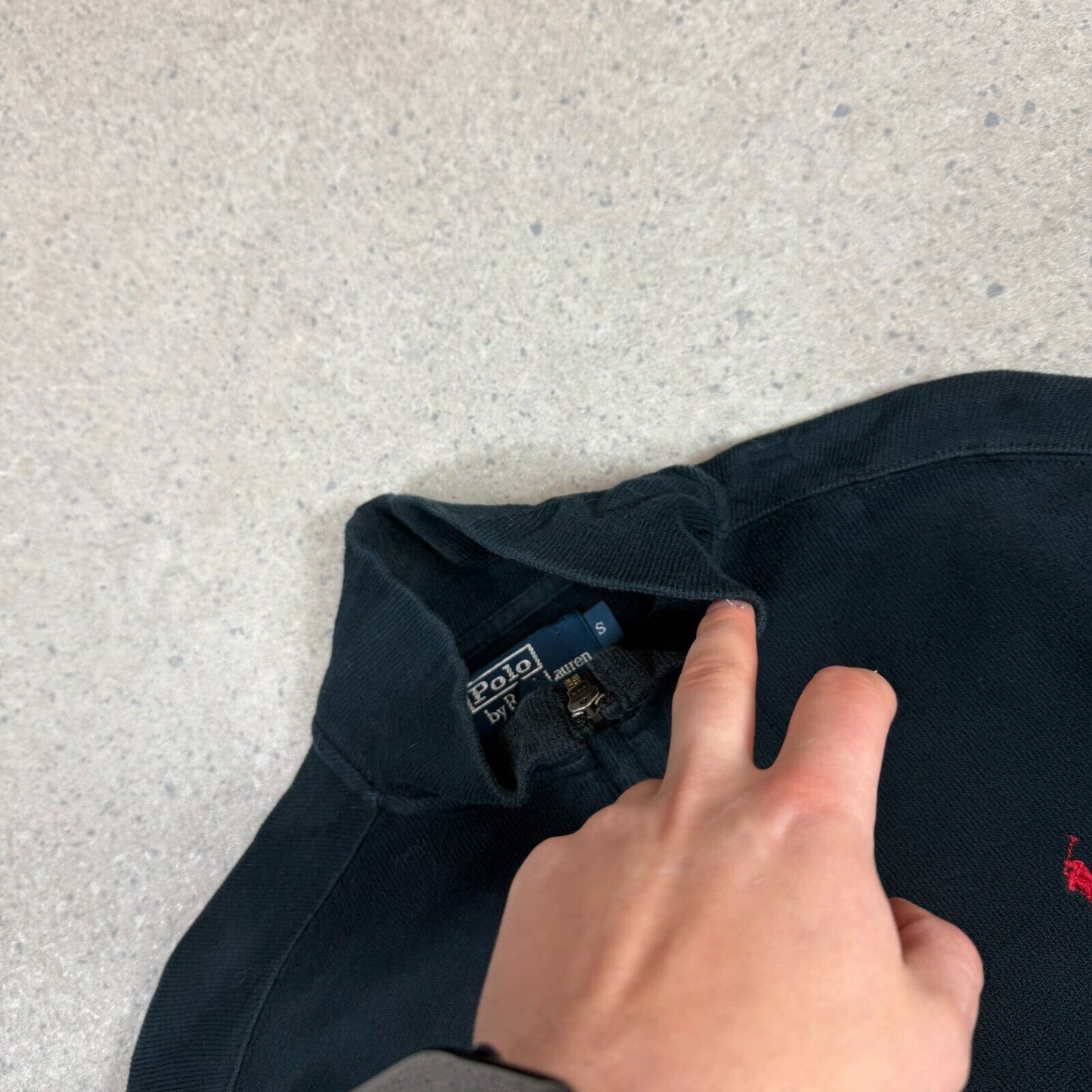 Ralph Lauren 1/4 Zip Jumper Medium Black