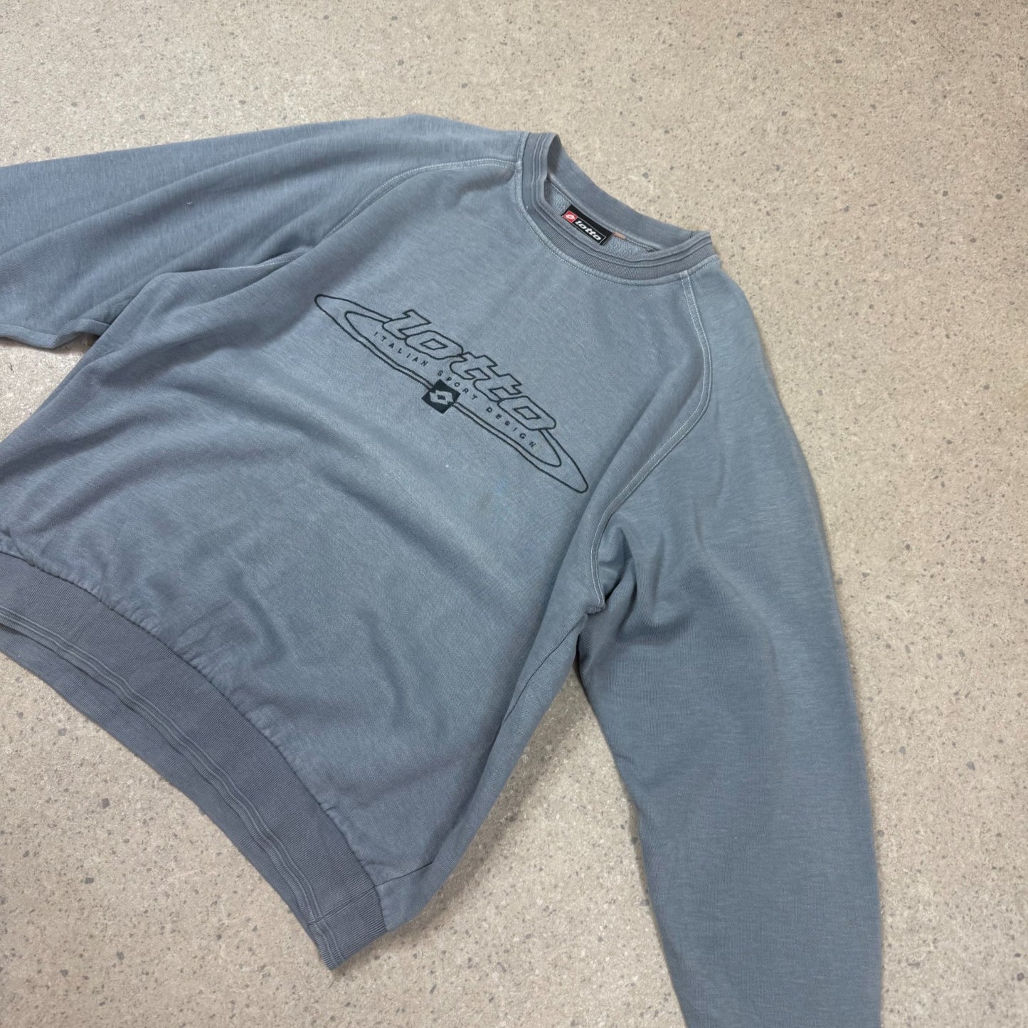 Lotto Vintage Sweatshirt Medium Blue Colourway Embroidered Logo