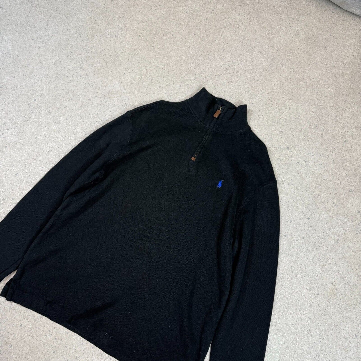 Ralph Lauren 1/4 Zip Jumper Medium Black