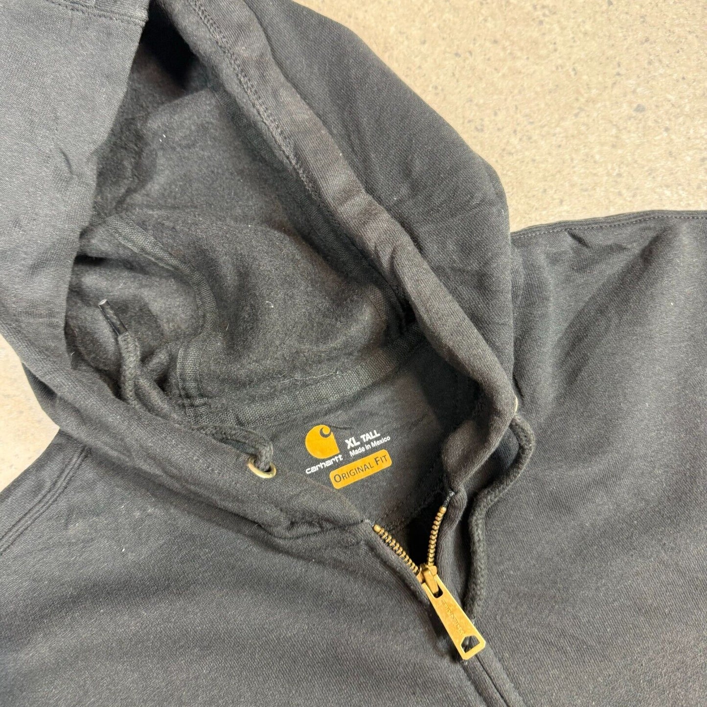 Carhartt Hoodie XL Tall Black Full Zip Heavyweight