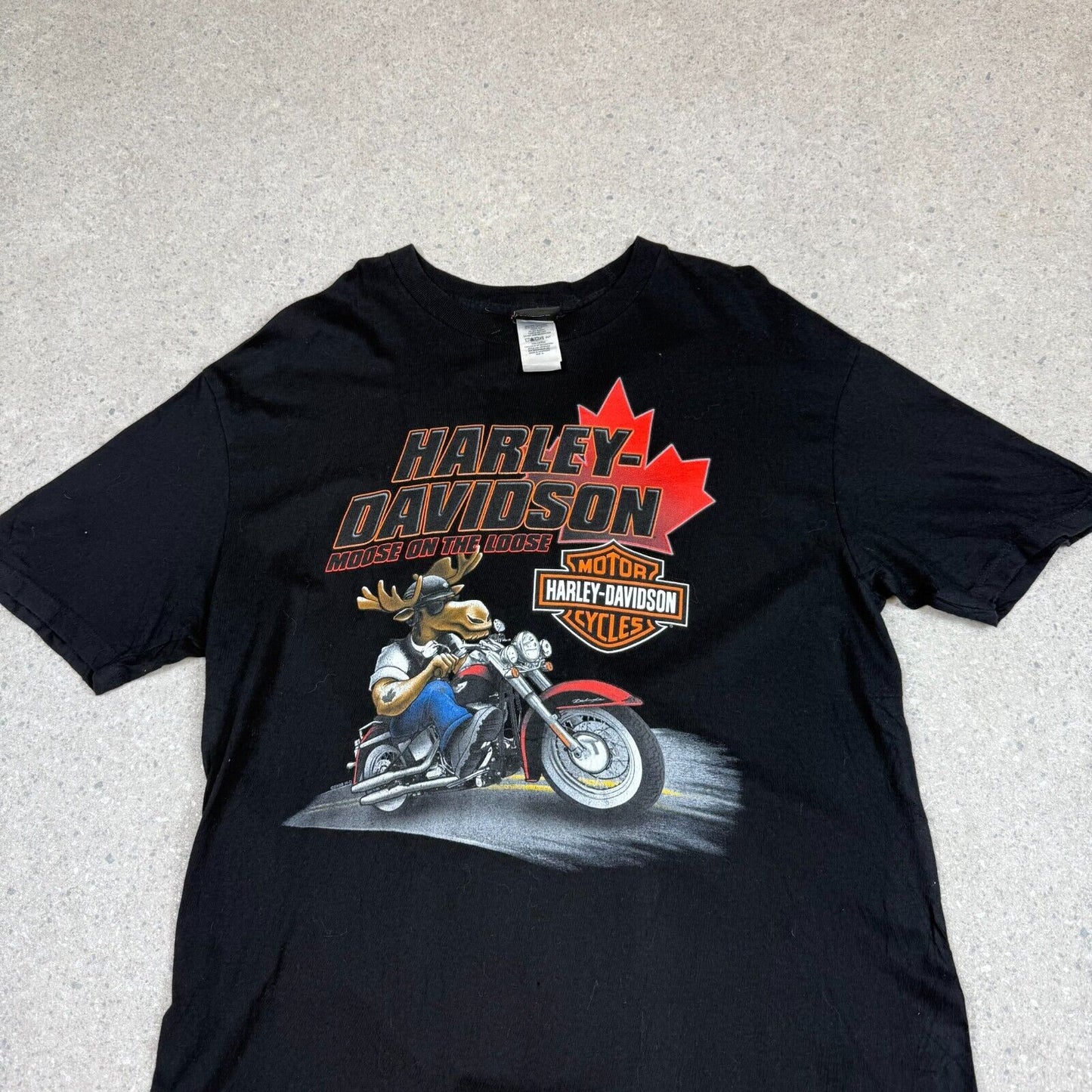 Harley Davidson T Shirt XL Black Ontario Canada Thunder Bay Graphic Short Sleeve