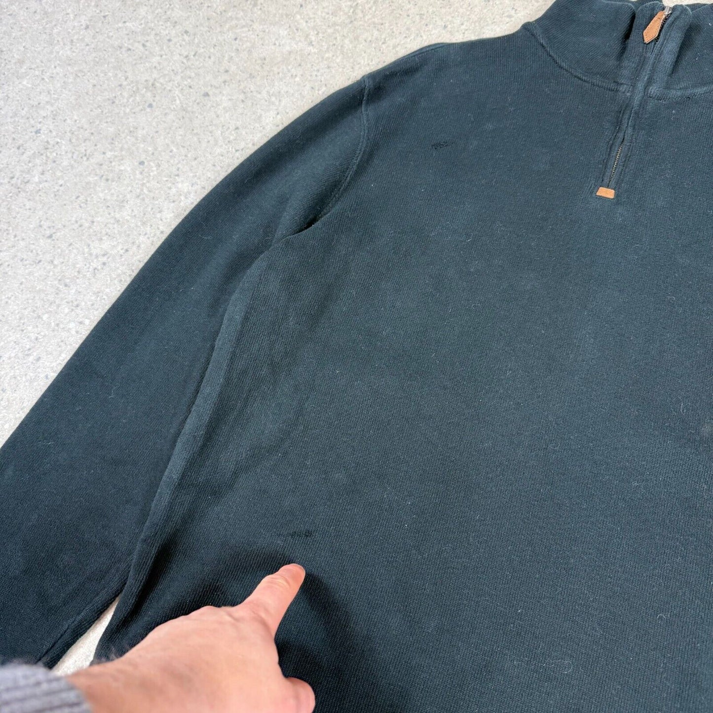 Ralph Lauren 1/4 Zip Jumper Medium Black