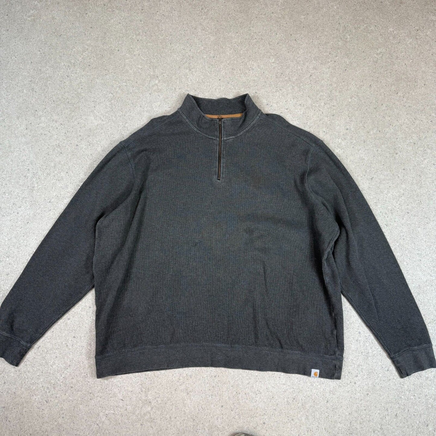 Carhartt 1/4 Zip Jumper 3XL Grey Colourway Logo Long Sleeve