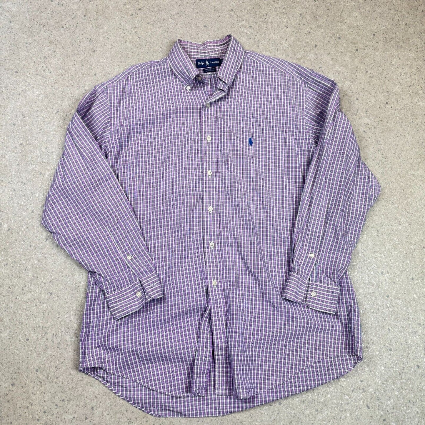 Ralph Lauren Shirt Large Purple Check