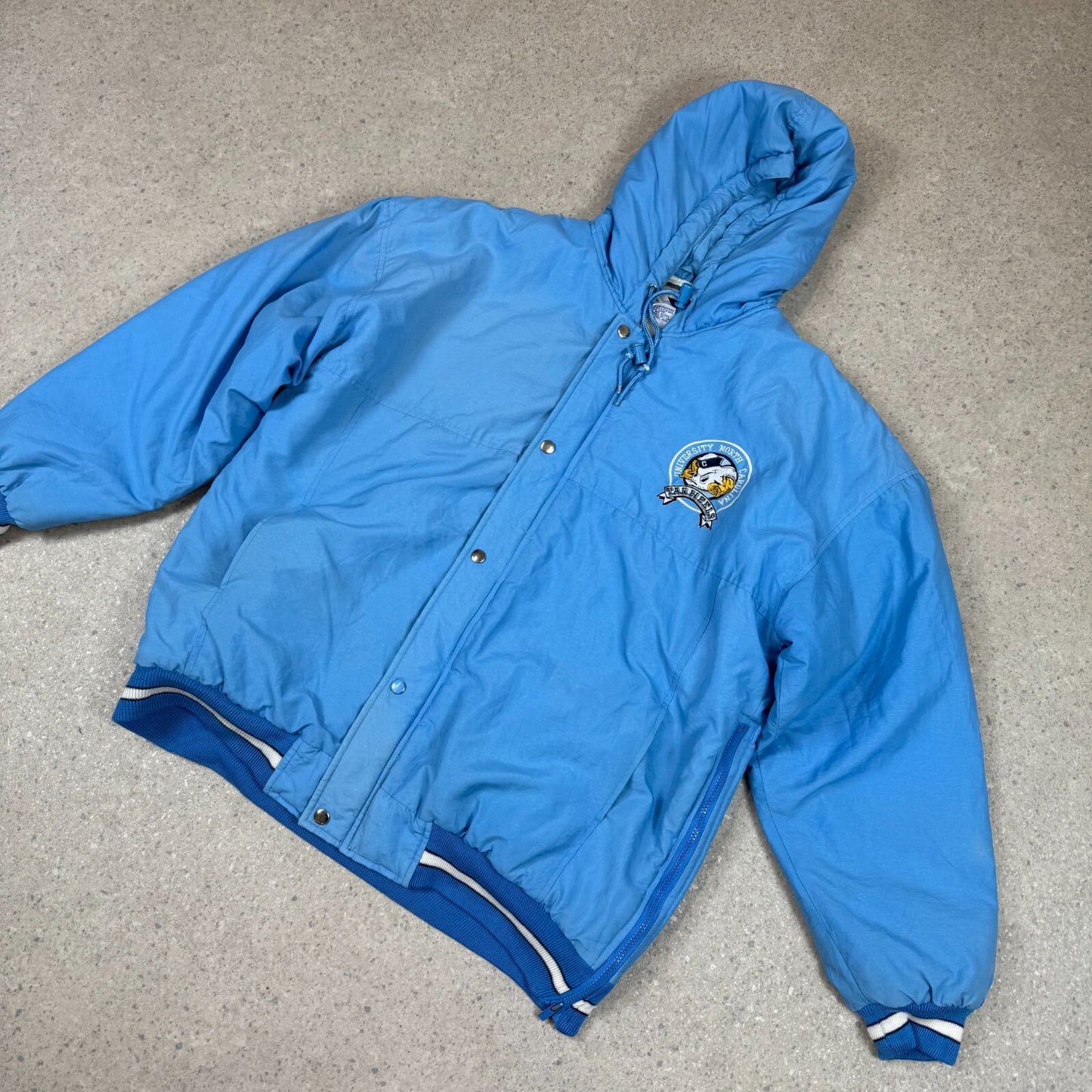 Carolina Starter Heavy Hoodie Jacket Large XL 90s Embroidered Logo