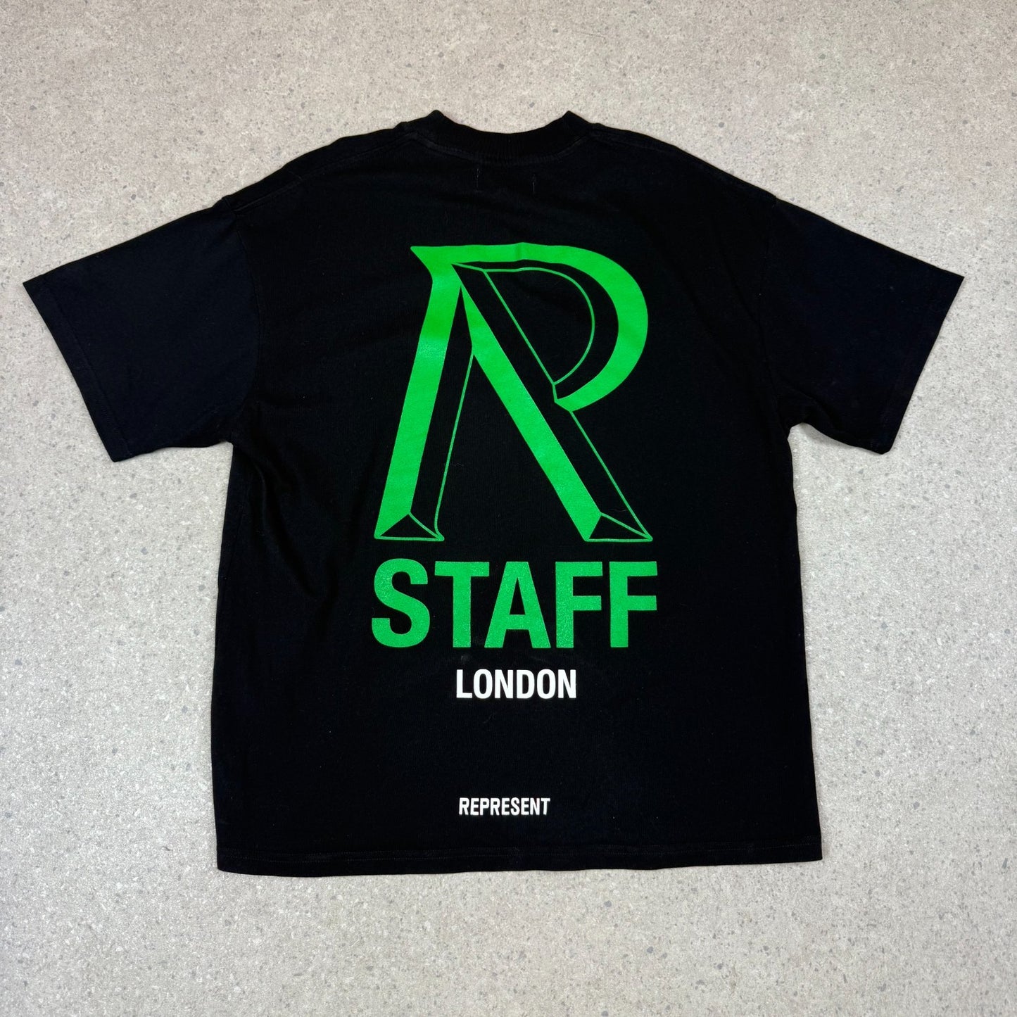 Represent Staff London T Shirt Medium Black Relaxed Fit Rare