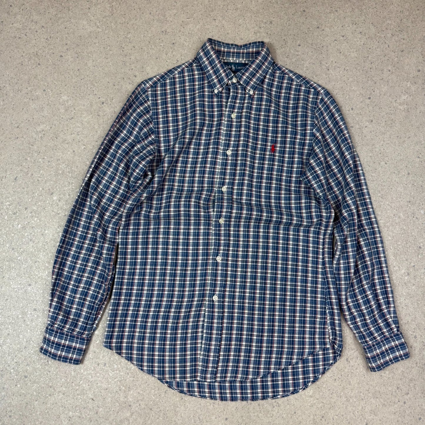 Ralph Lauren Shirt Small Blue Check Soft Cotton