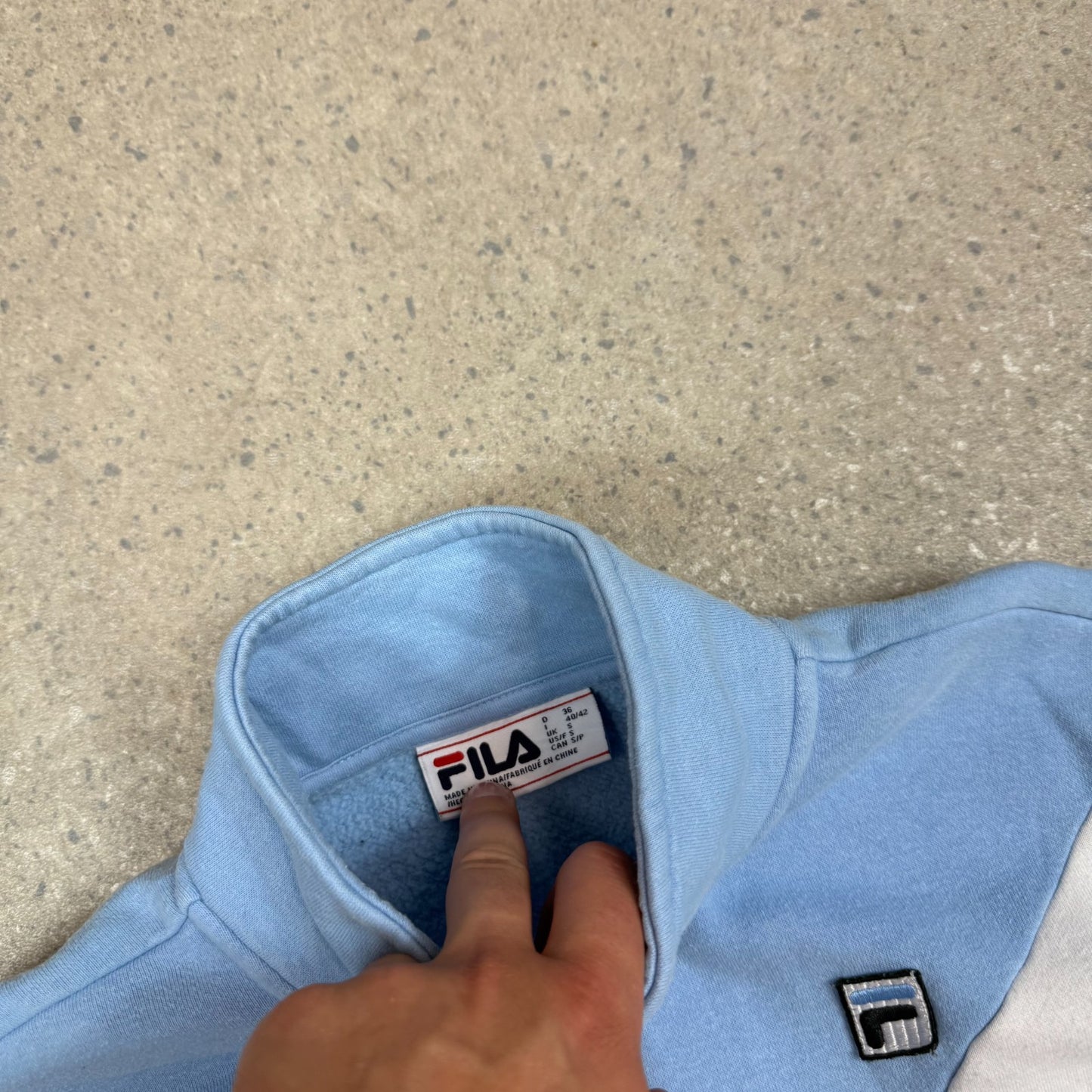 Fila 1/4 Zip Small Embroidered Logo Women’s Fit