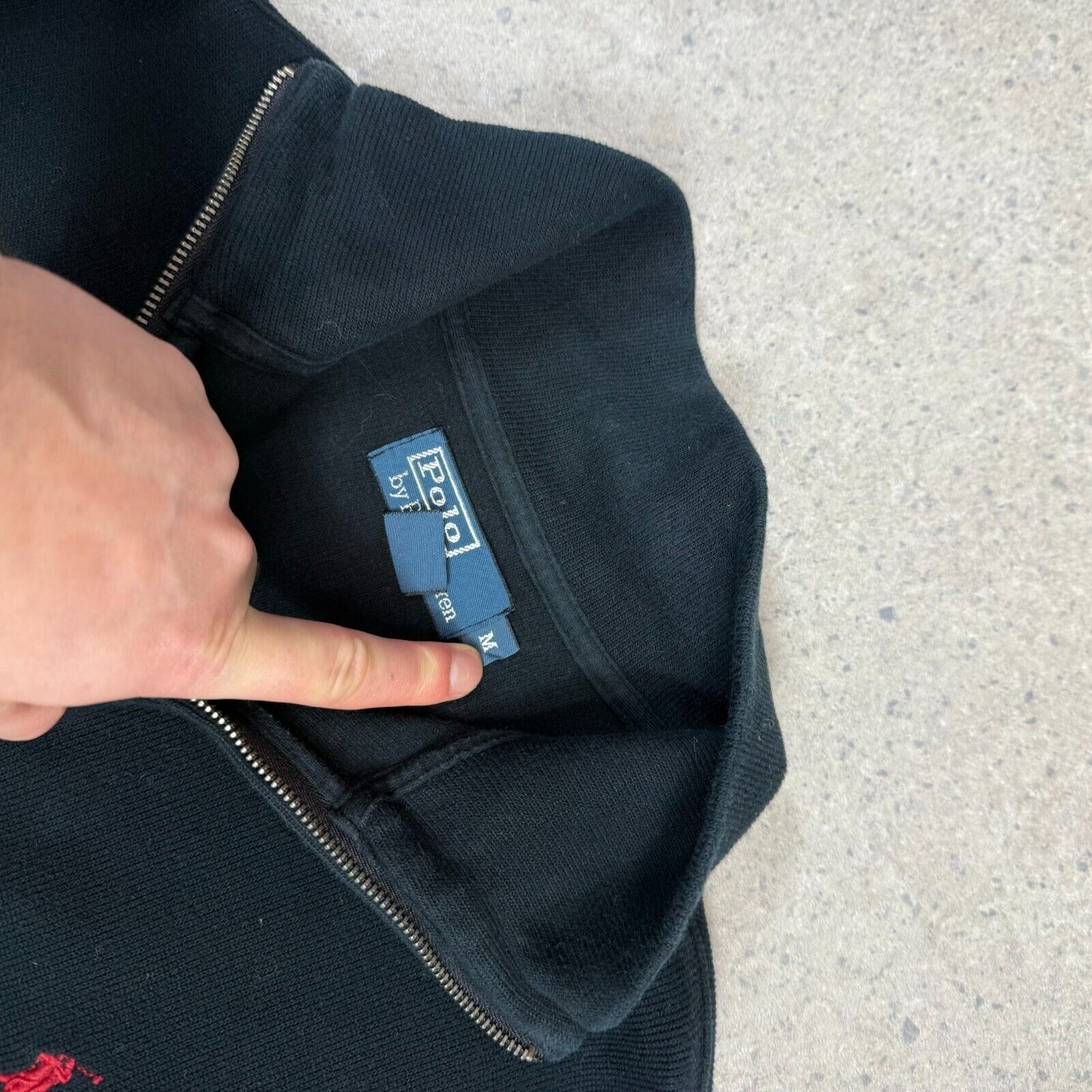 Ralph Lauren 1/4 Zip Jumper Medium Black