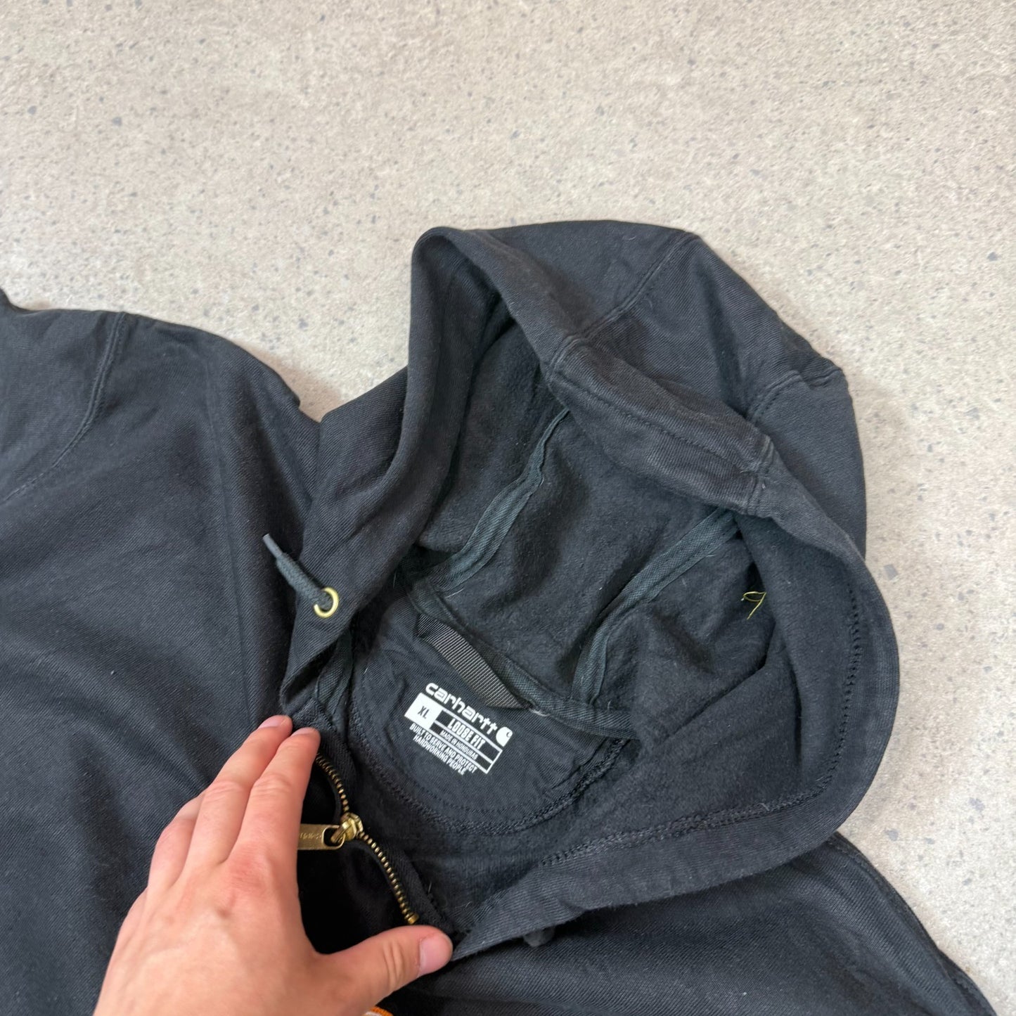 Carhartt Zip Up Hoodie XL Black Colourway Heavyweight Hooded