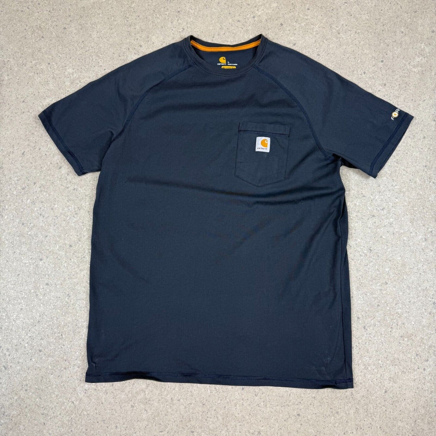 Carhartt T Shirt Large Navy Colourway Pocket Logo Raglan Short Sleeve