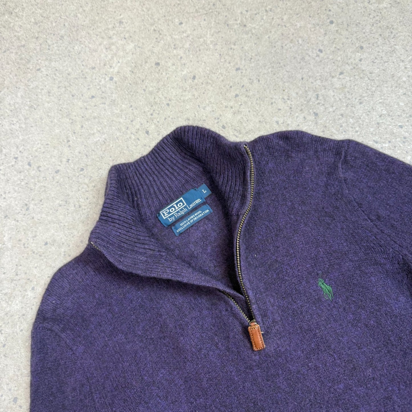 Ralph Lauren 1/4 Zip S / M Purple Colourway Embroidered Logo