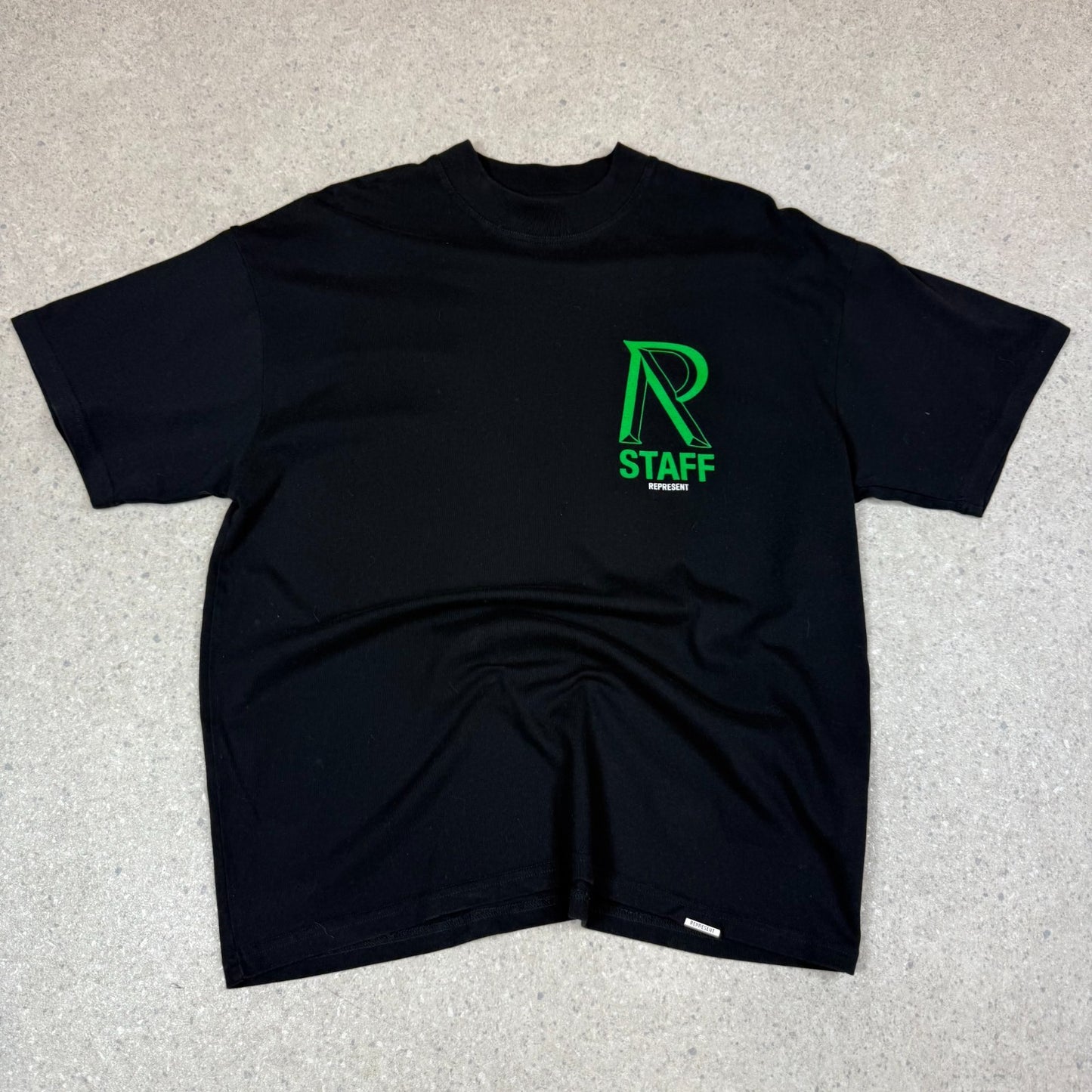 Represent Staff London T Shirt Medium Black Relaxed Fit Rare