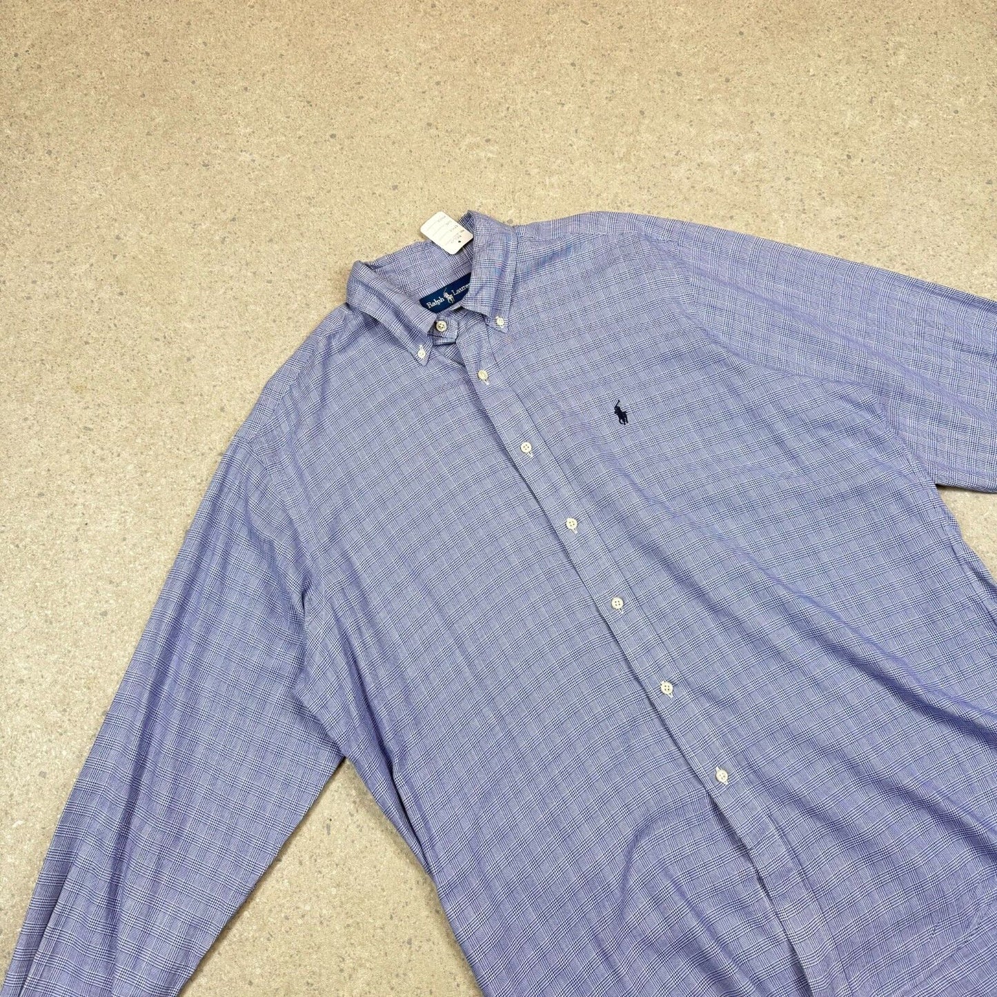 Ralph Lauren Plaid Shirt Blue XL 16.5” Neck