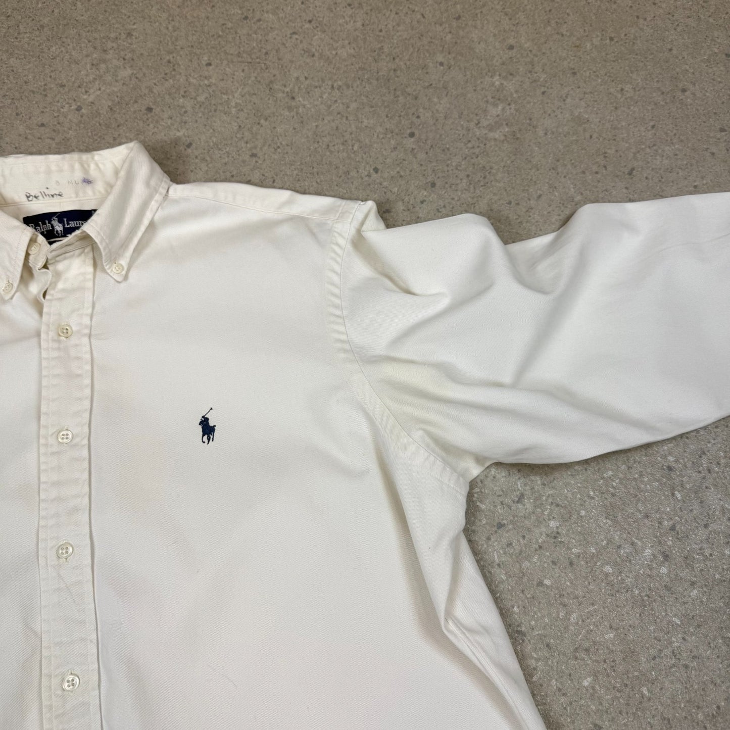 Ralph Lauren Shirt Large Off White Colourway Heavyweight Cotton