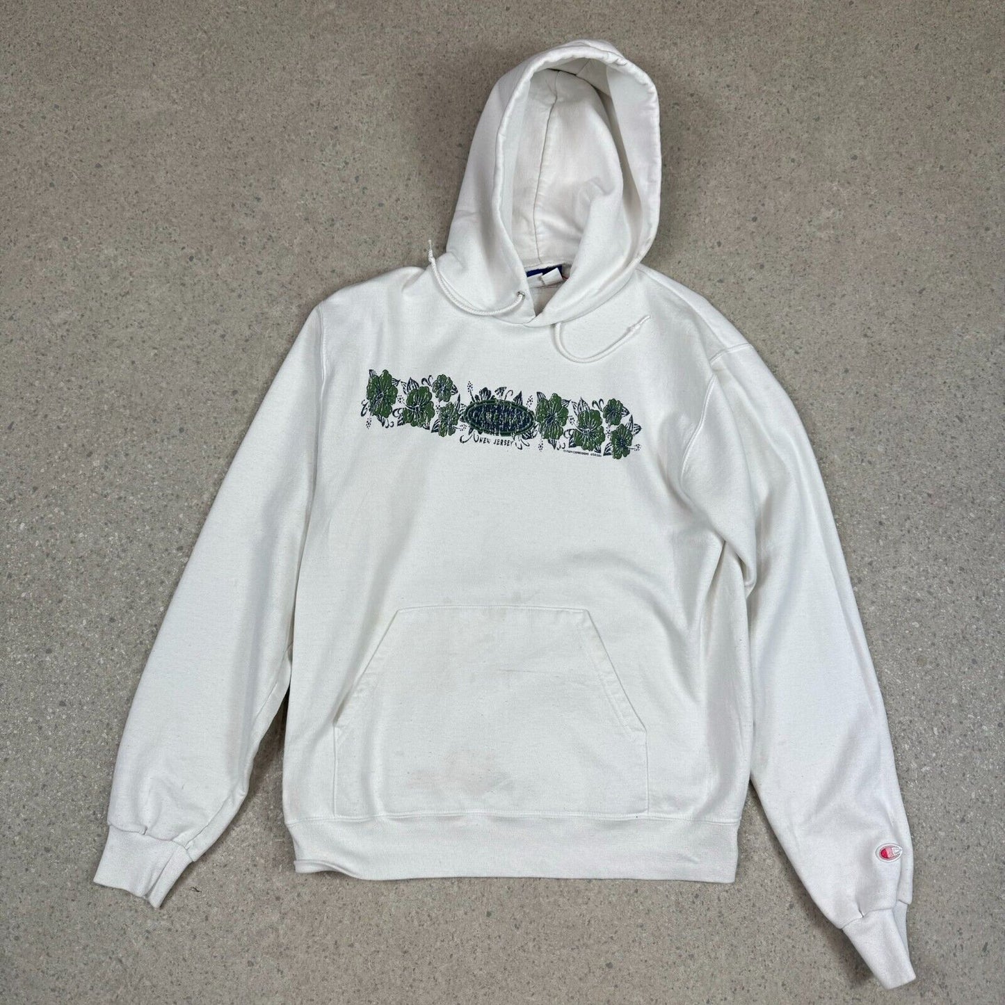 Champion New Jersey Hoodie Medium White