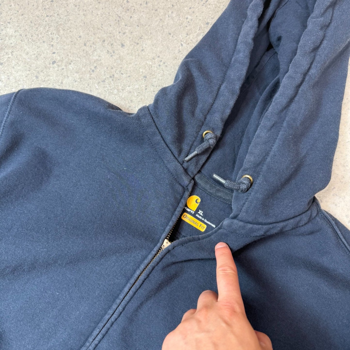 Carhartt Rain Defender Hoodie XL Navy Colourway Heavyweight Hooded Full Zip