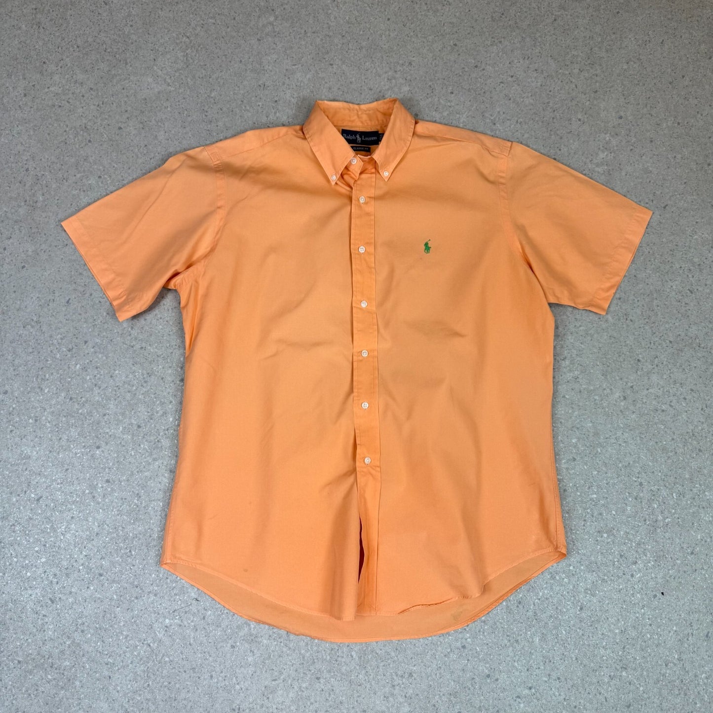 Ralph Lauren Short Sleeve Shirt Large Orange Colourway Embroidered Logo