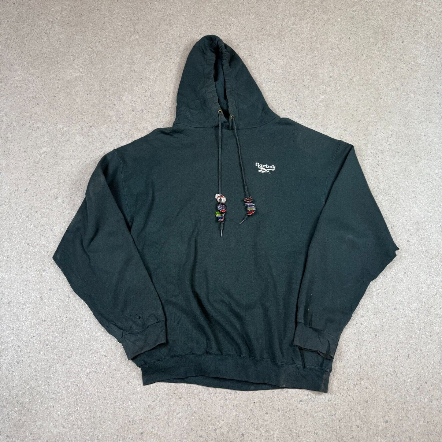 Reebok Hoodie XL Forest Green Retro