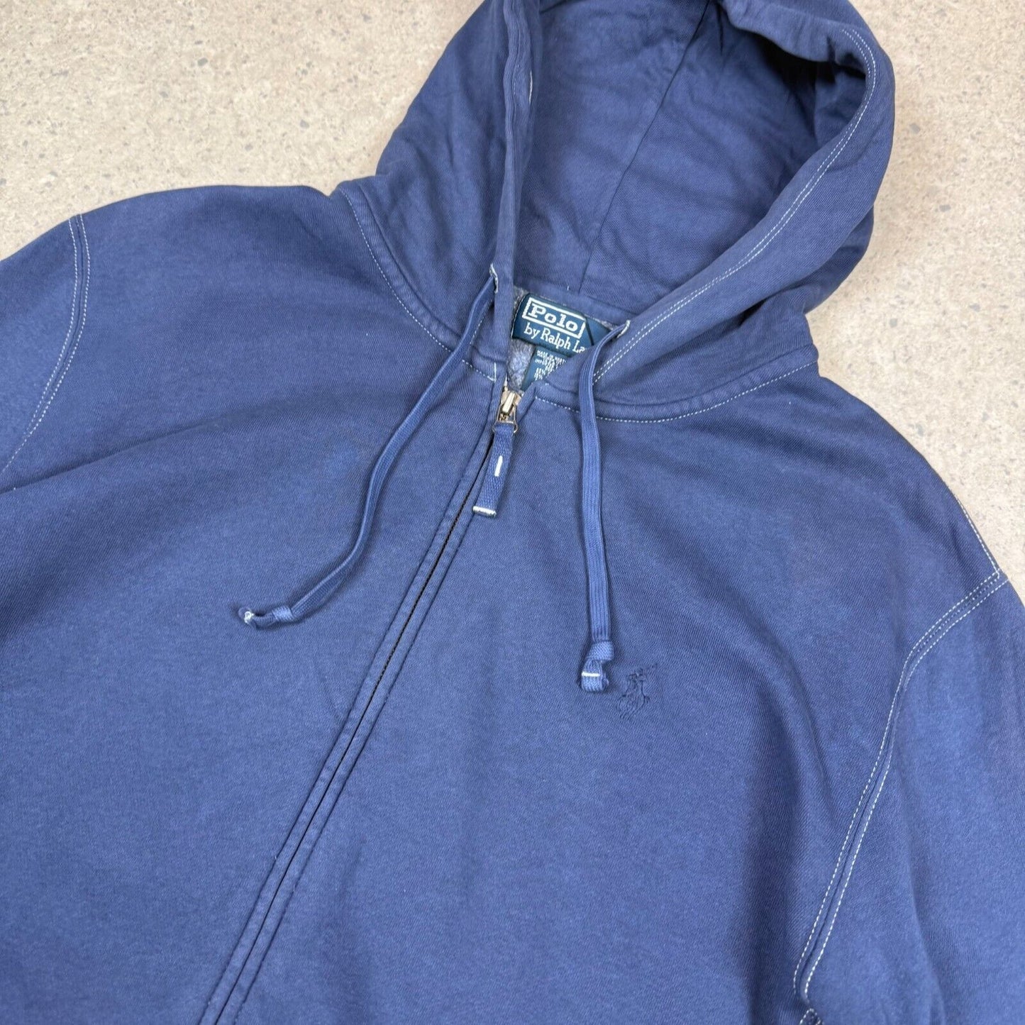 Ralph Lauren Hoodie Large Navy Colourway Embroidered Logo Zip Up Hooded Pockets