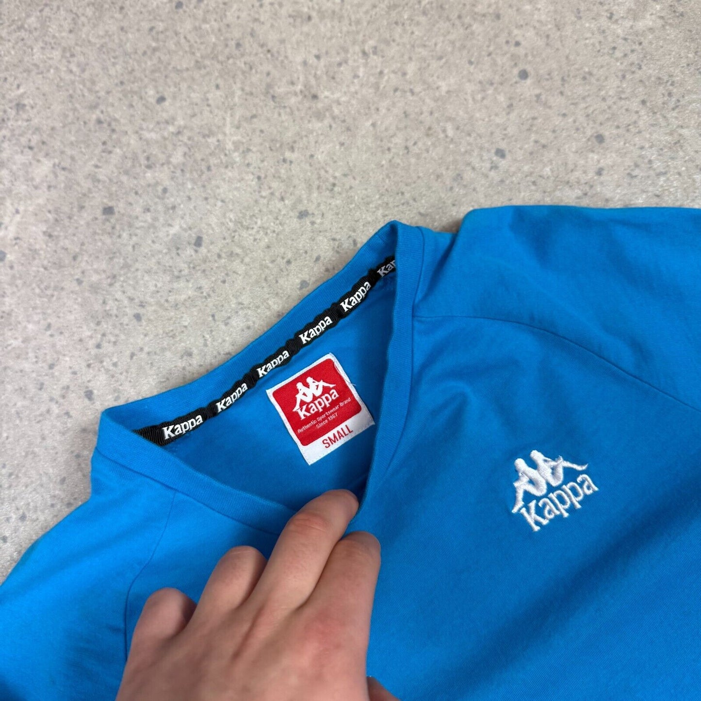 Kappa Kids Large T Shirt Baby Blue Short Sleeve