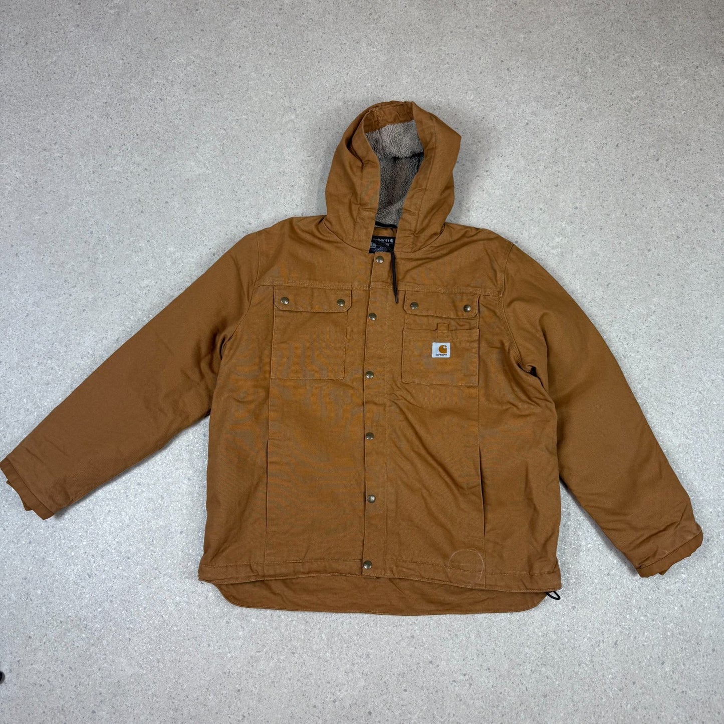 Carhartt Active Sherpa Jacket Large Brown Fleece Lined