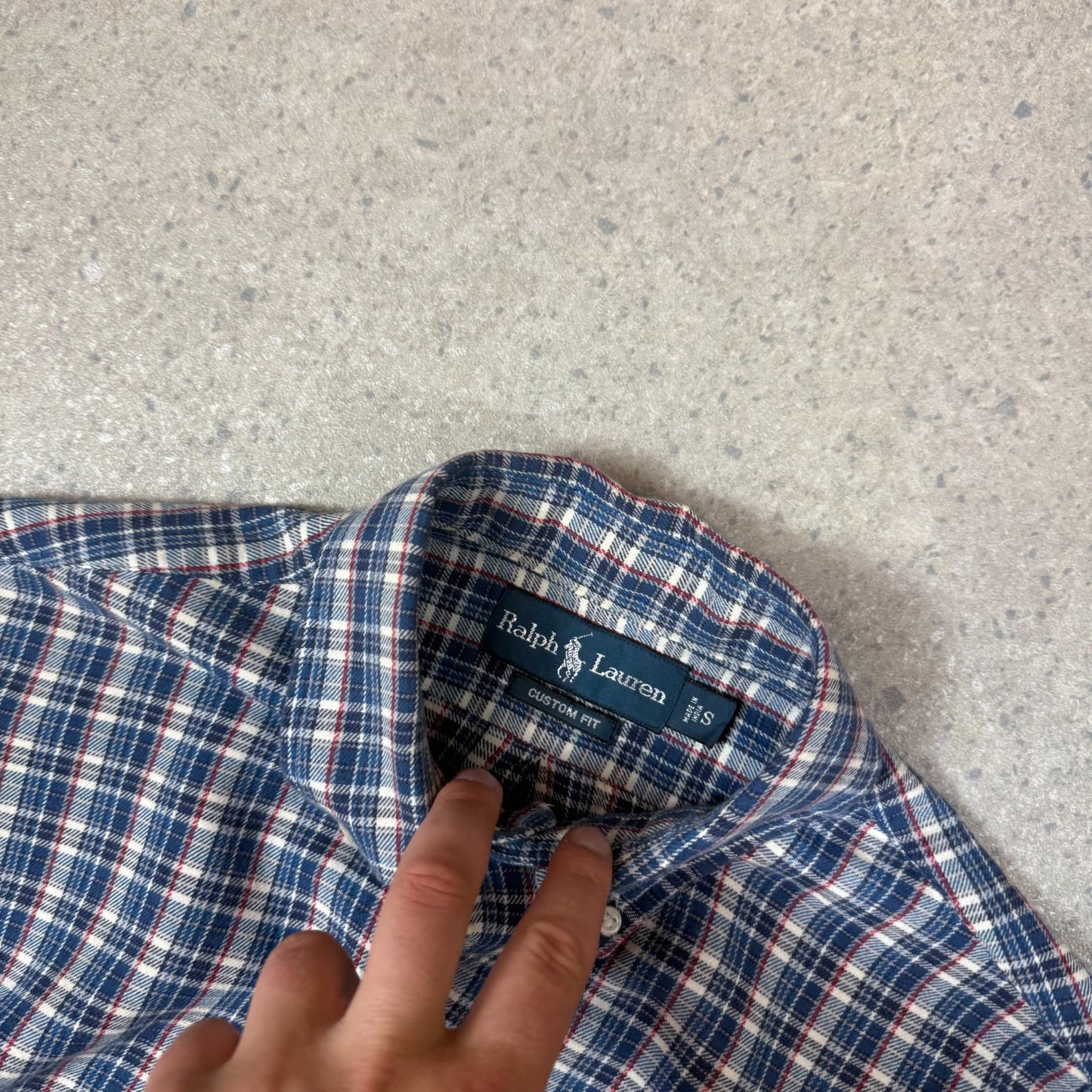 Ralph Lauren Shirt Small Blue Check Soft Cotton