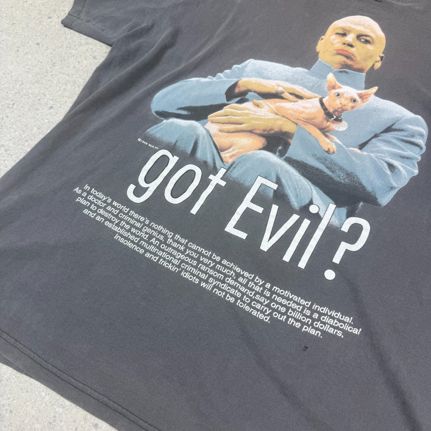 Dr Evil Austin Powers Vintage T Shirt XL 1999 Very Rare Vintage Made in USA