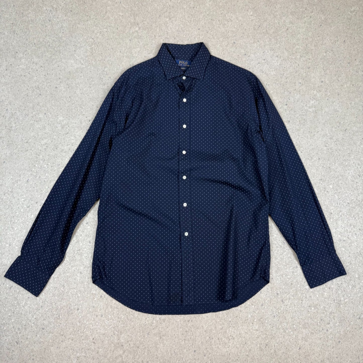 Ralph Lauren Shirt Large Navy Colourway Slim Fit Long Sleeve